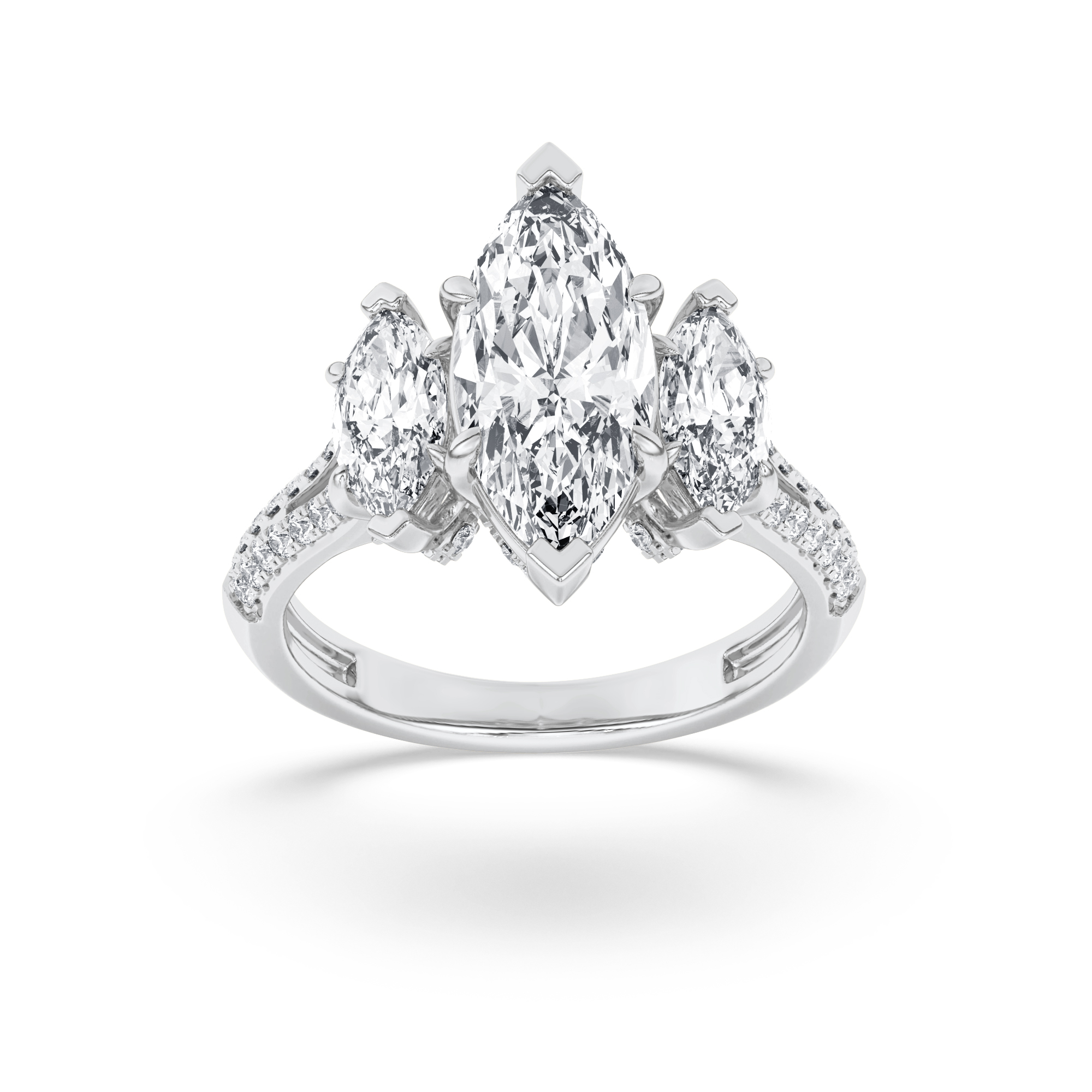 4.00 CT Diamond Ring in 14K White Gold