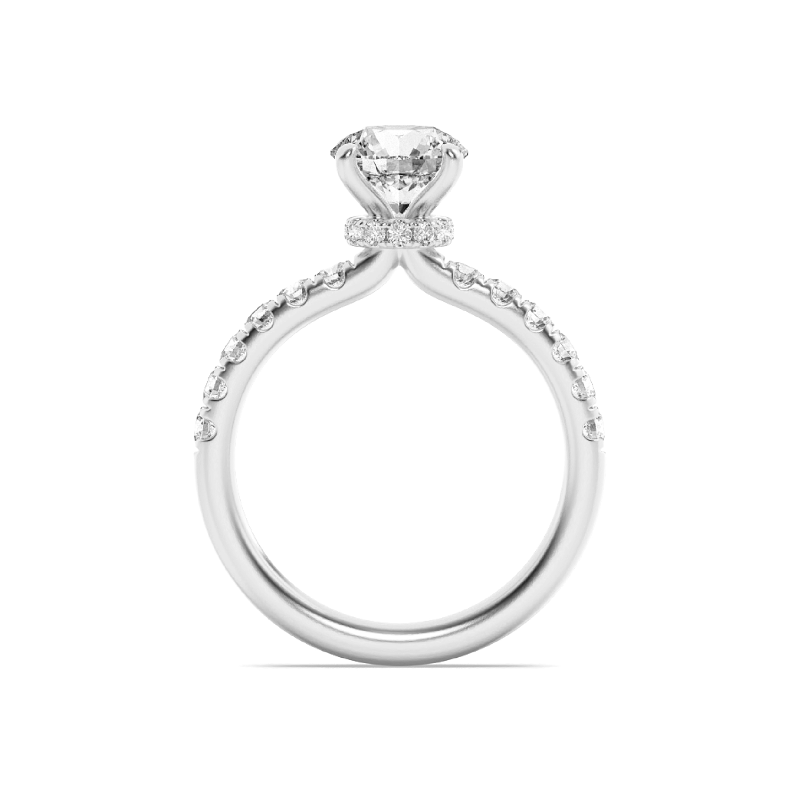 0.00 CT Diamond Ring in 14K White Gold