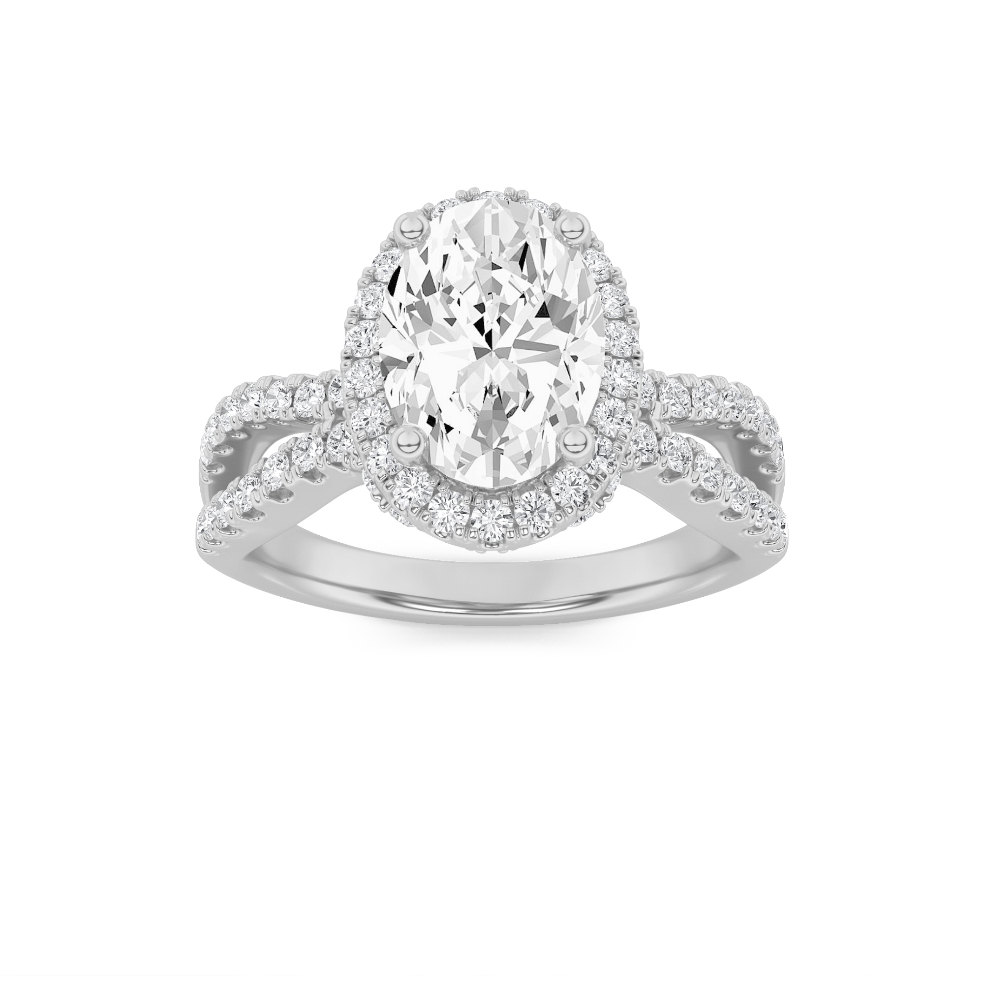 0.00 CT Diamond Ring in 14K White Gold