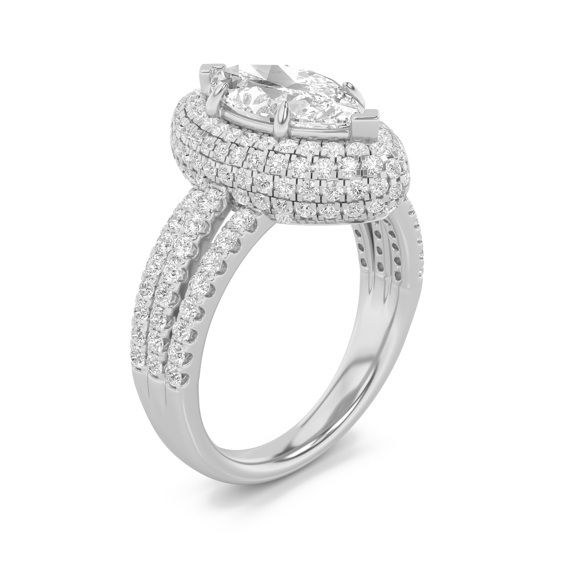 0.00 CT Diamond Ring in 14K White Gold