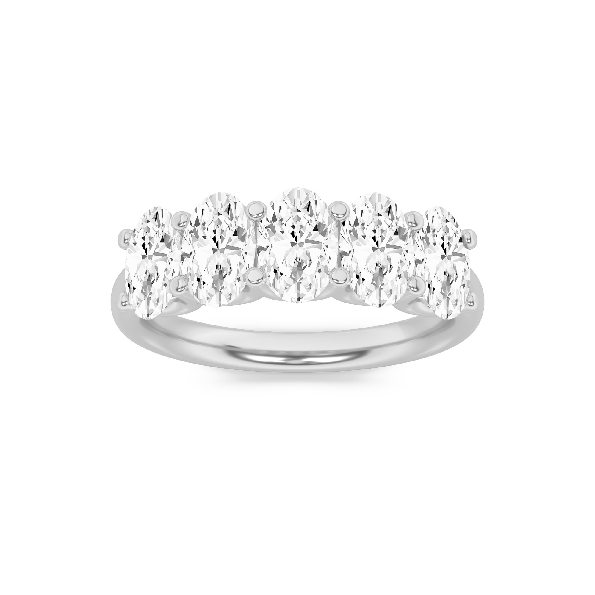 2.00 CT Oval Diamond Ring in 14K White Gold