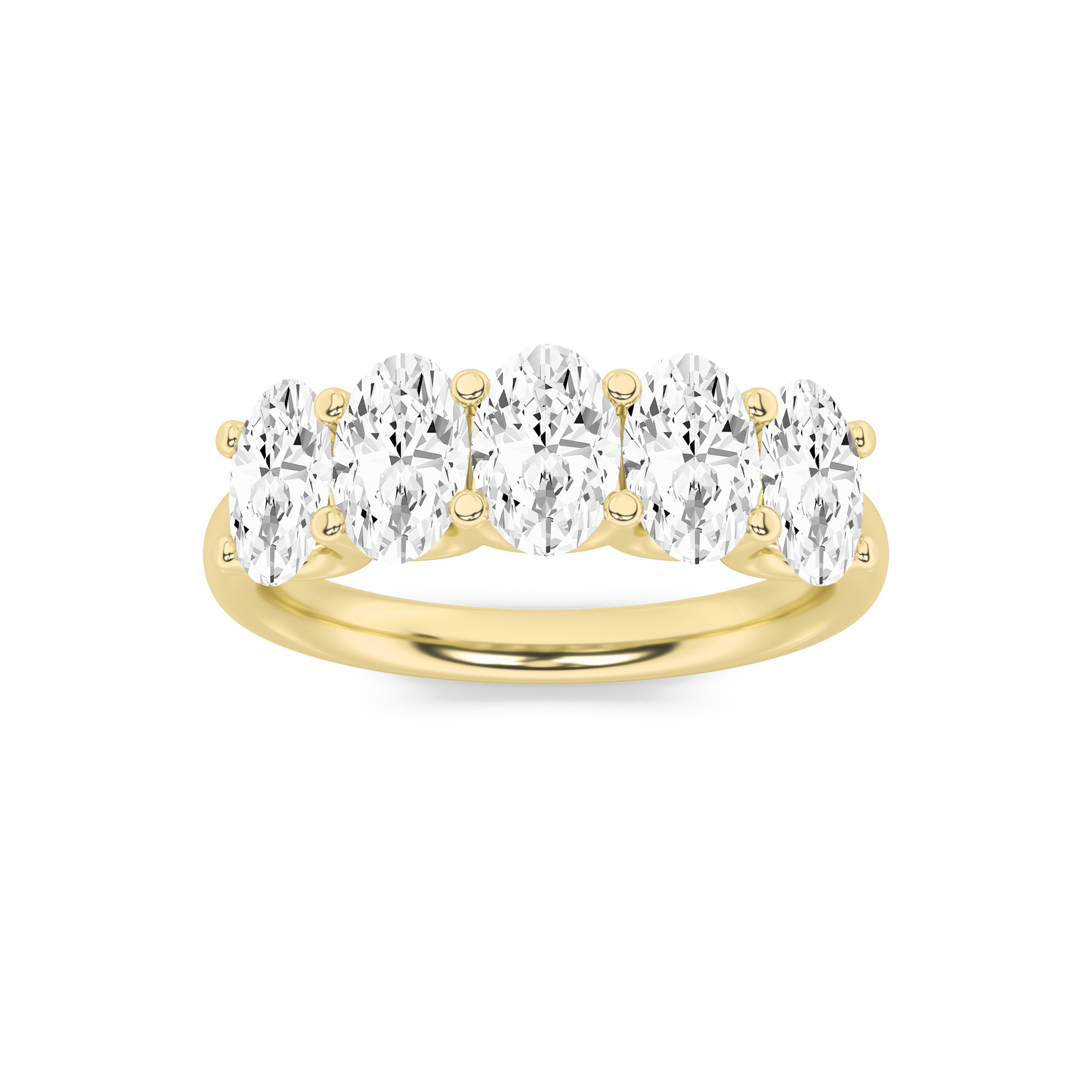 2.00 CT Oval Diamond Ring in 14K Yellow Gold