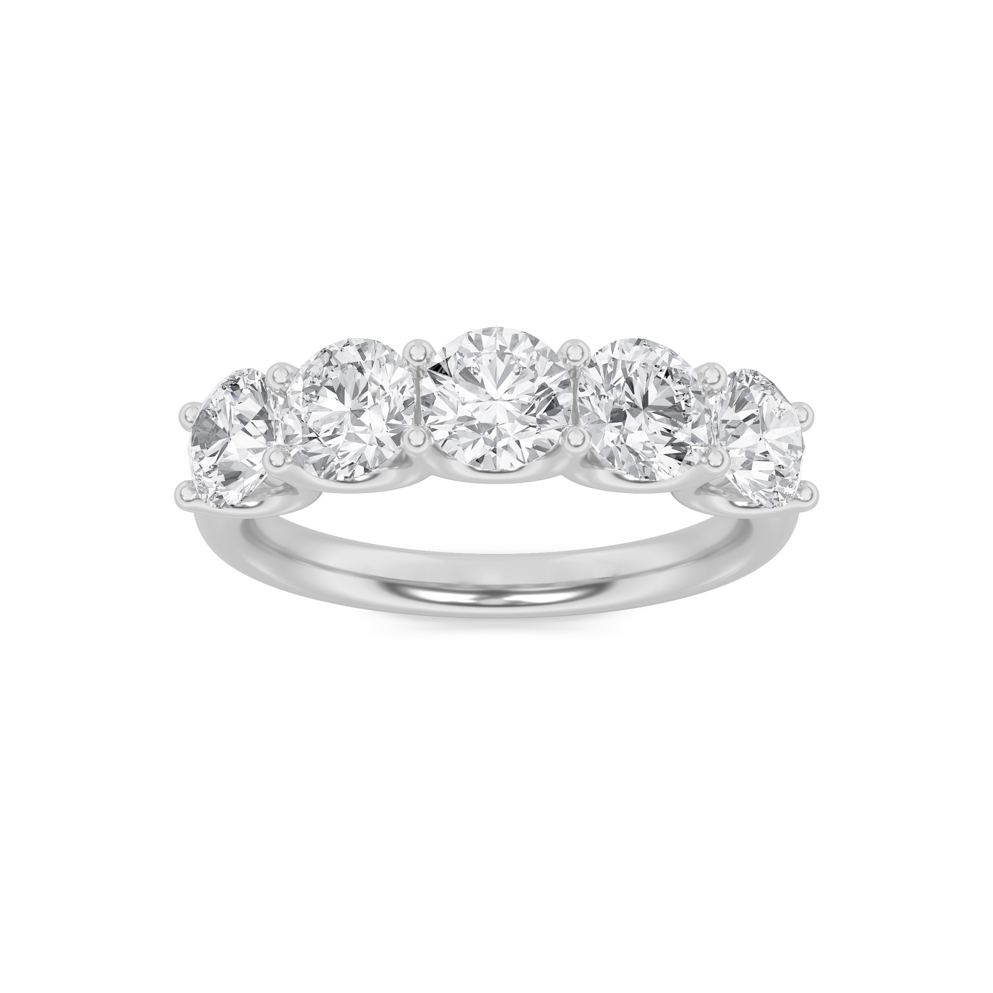 2.00 CT Round Diamond Ring in 14K White Gold