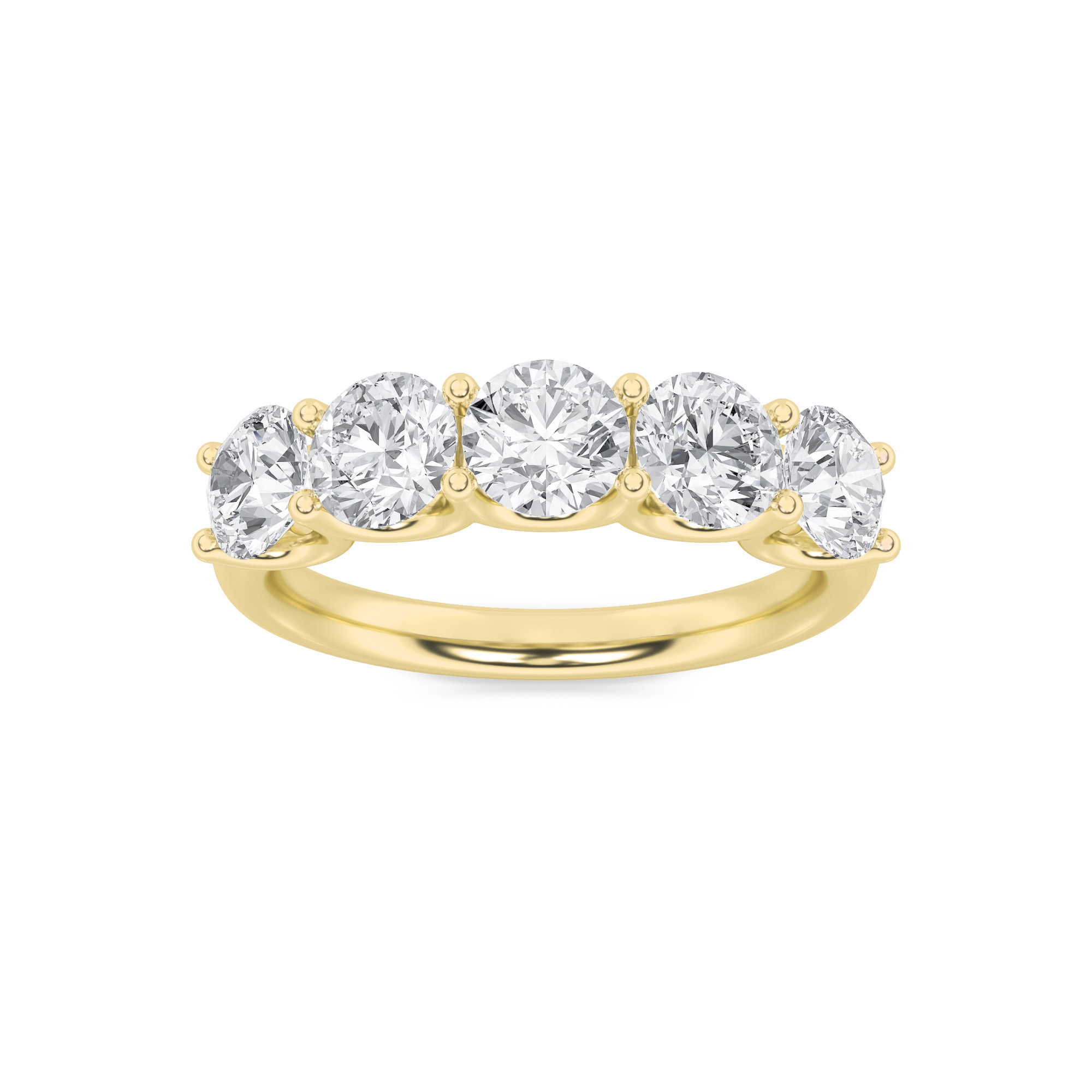 2.00 CT Round Diamond Ring in 14K Yellow Gold