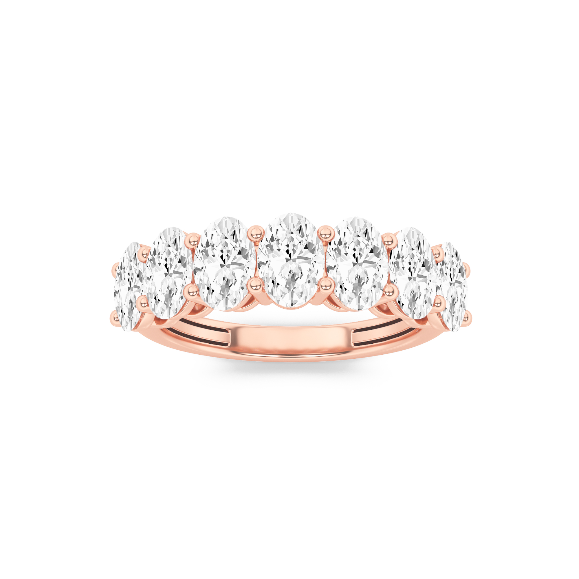 2.25 CT Oval Diamond Ring in 14K Rose Gold