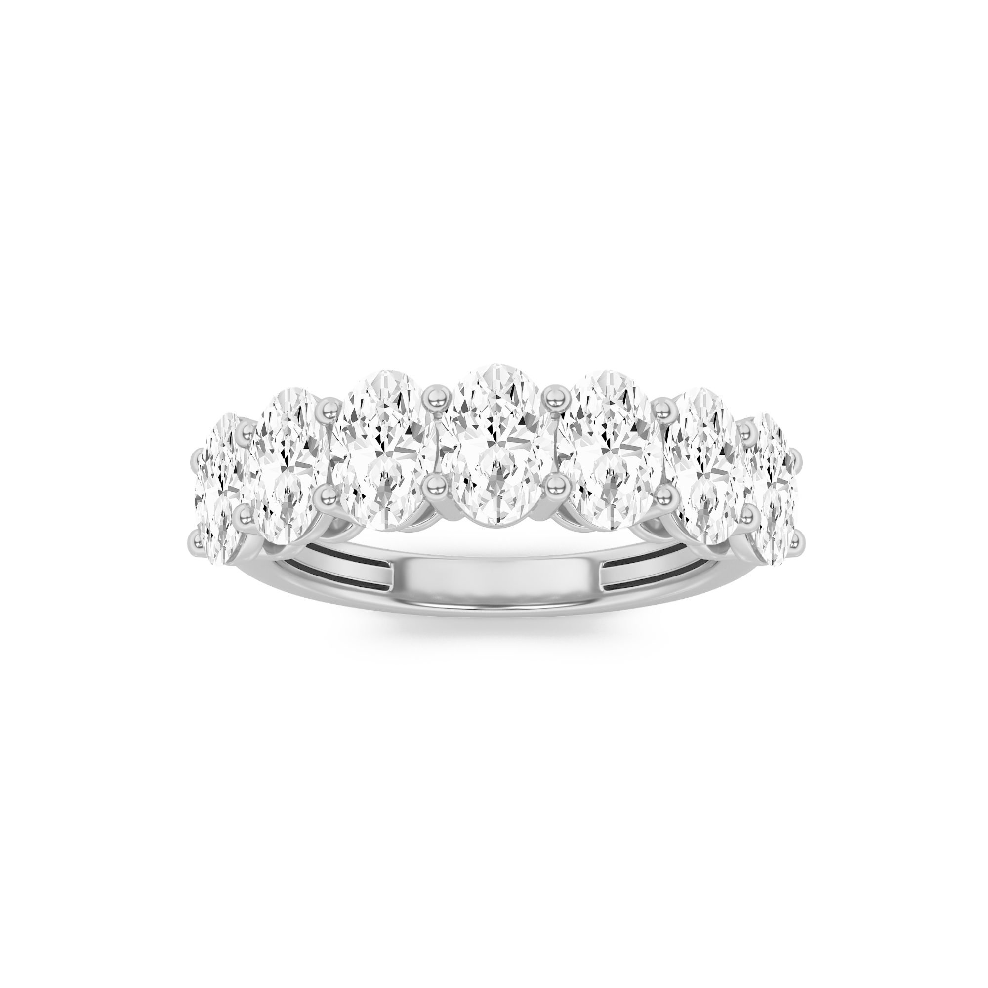 3.00 CT Oval Diamond Ring in 14K White Gold