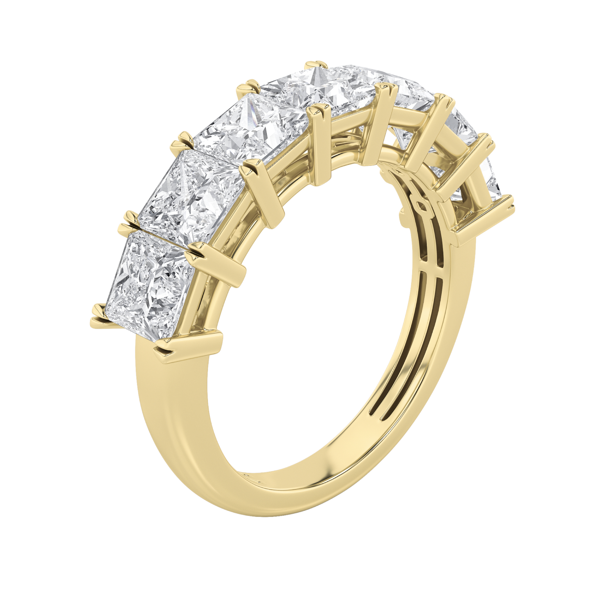 2.00 CT Princess Diamond Ring in 14K Yellow Gold