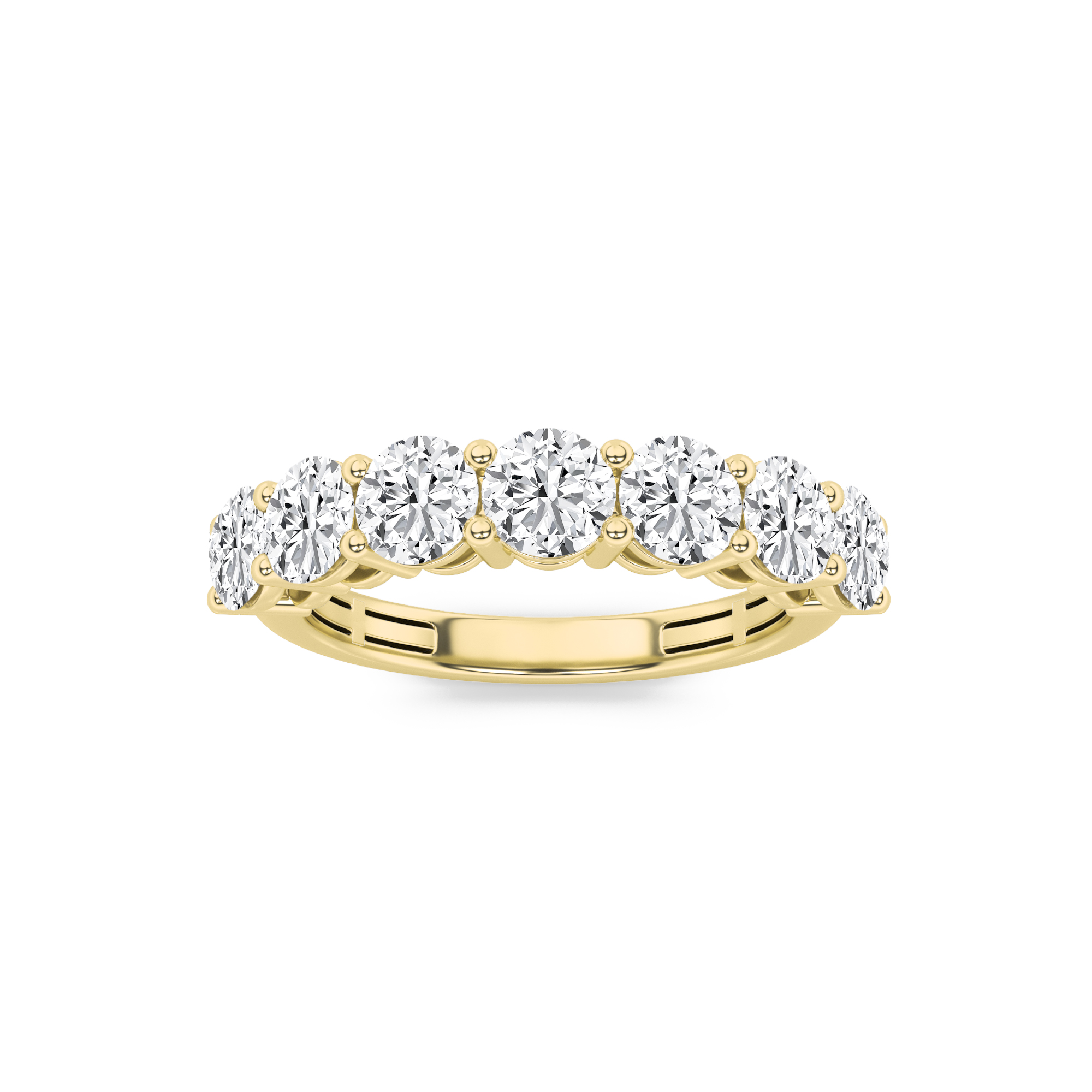 3.00 CT Round Diamond Ring in 14K Yellow Gold