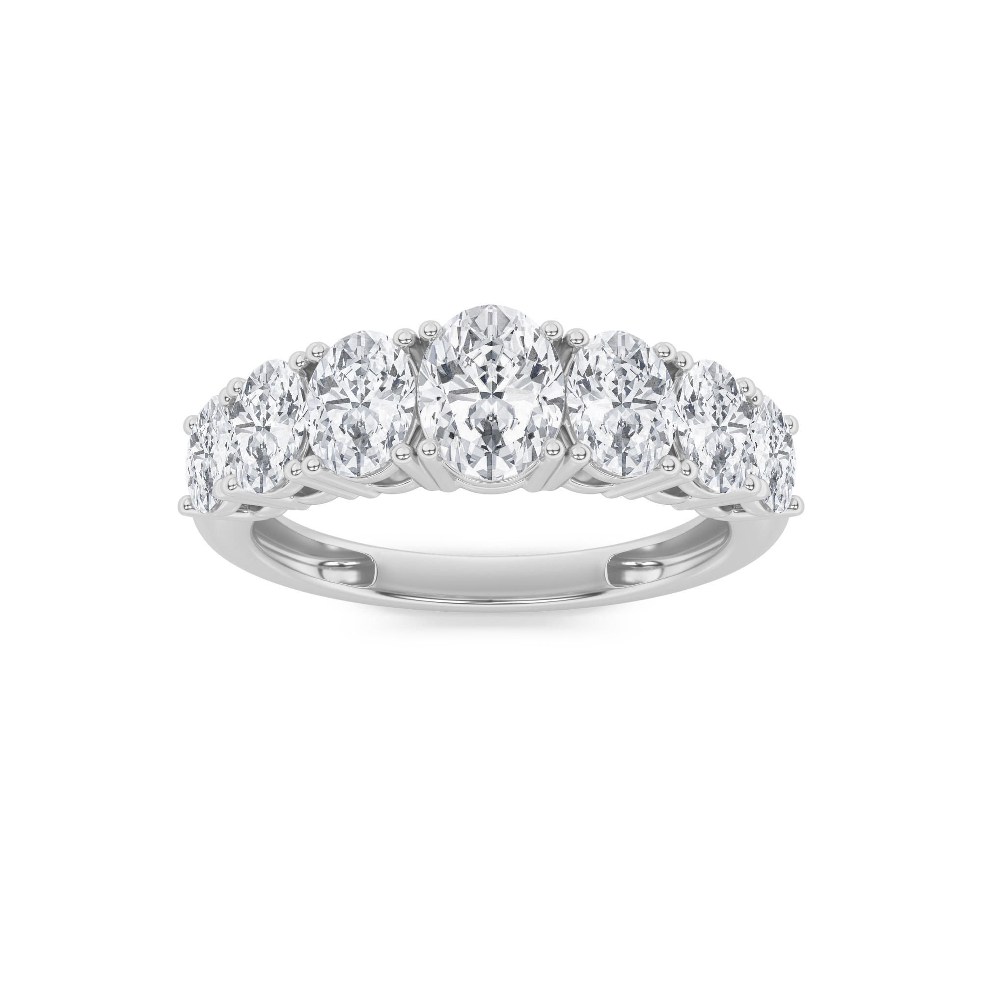 2.00 CT Oval Diamond Ring in 14K White Gold