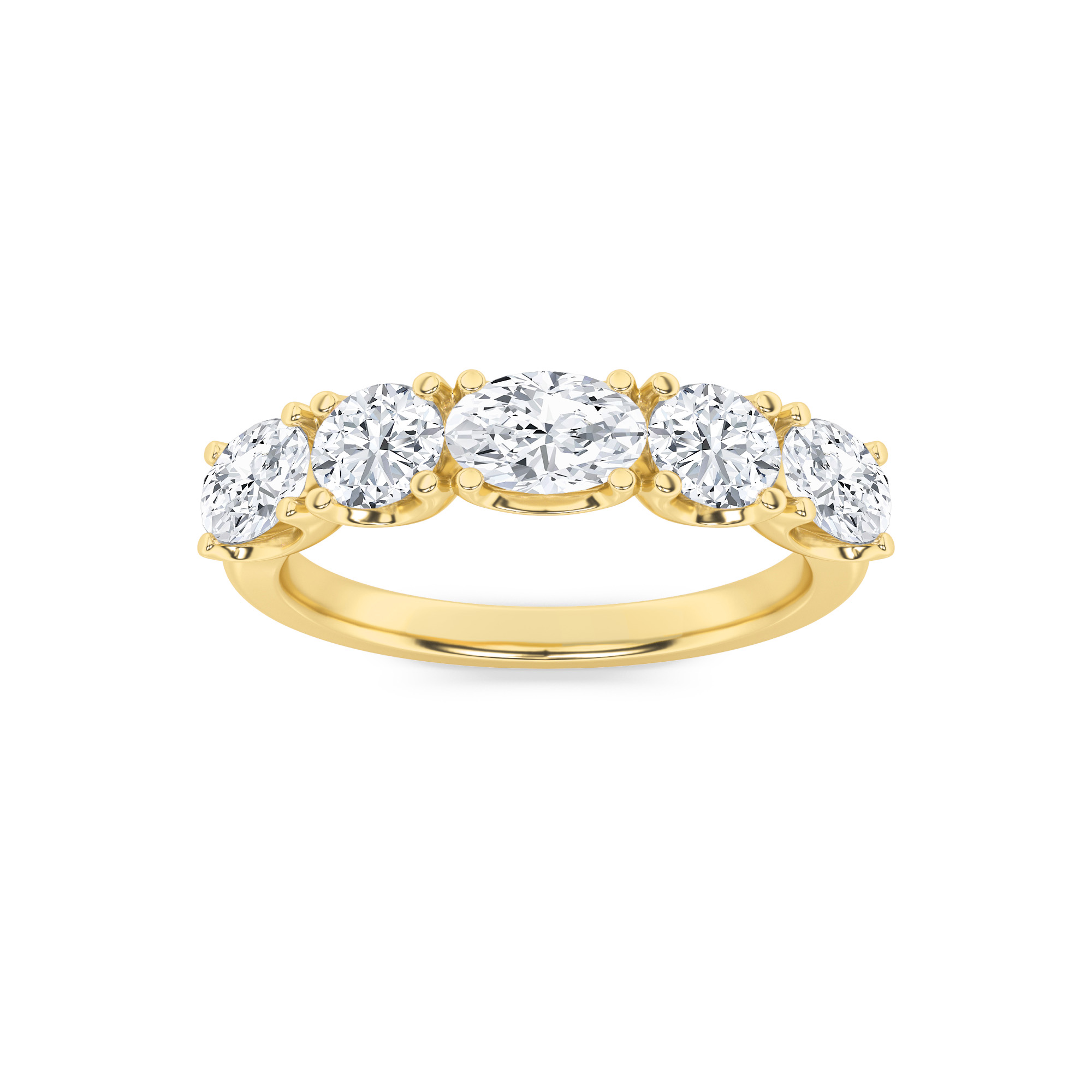2.00 CT Oval Diamond Ring in 14K Yellow Gold