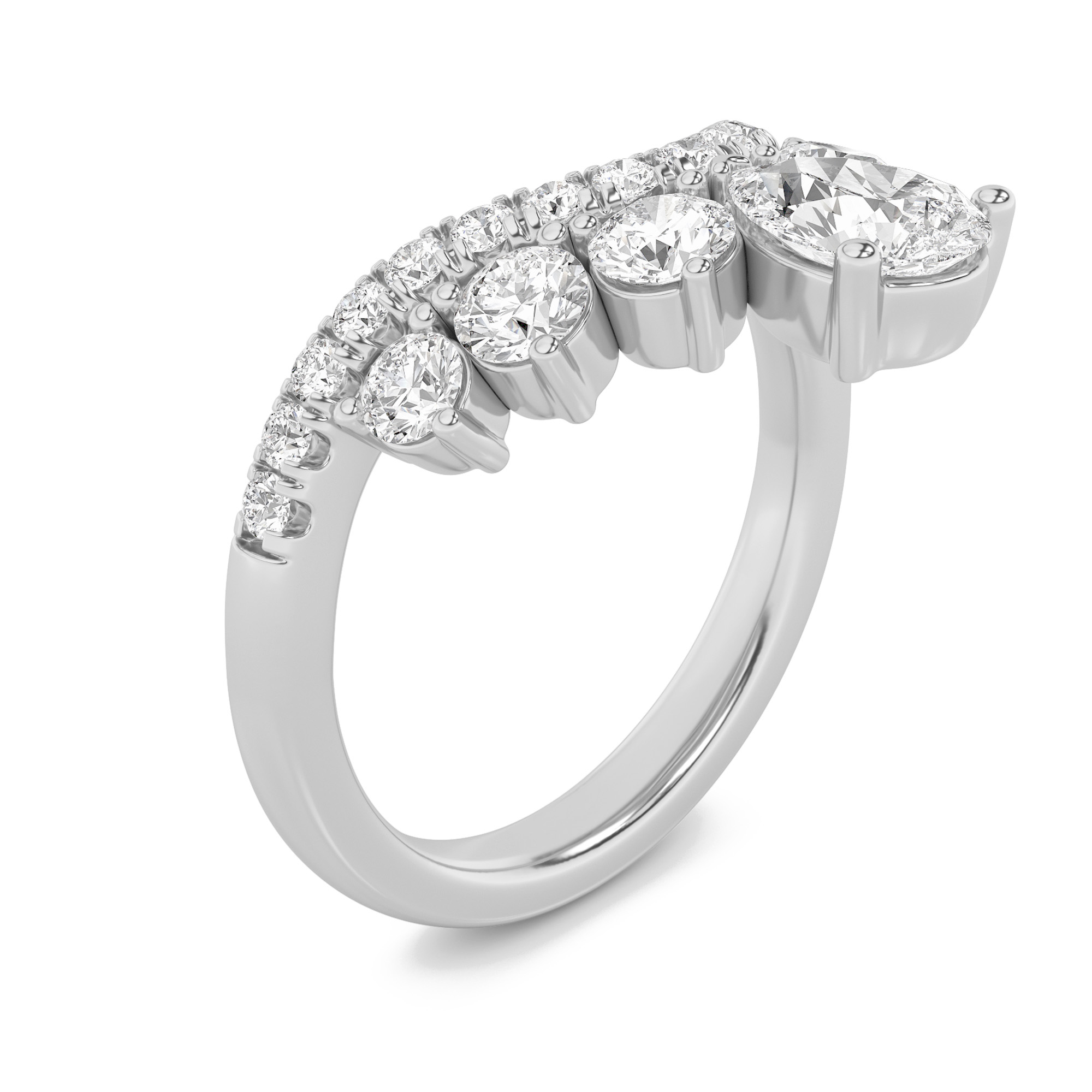 0.00 CT Diamond Ring in 14K White Gold