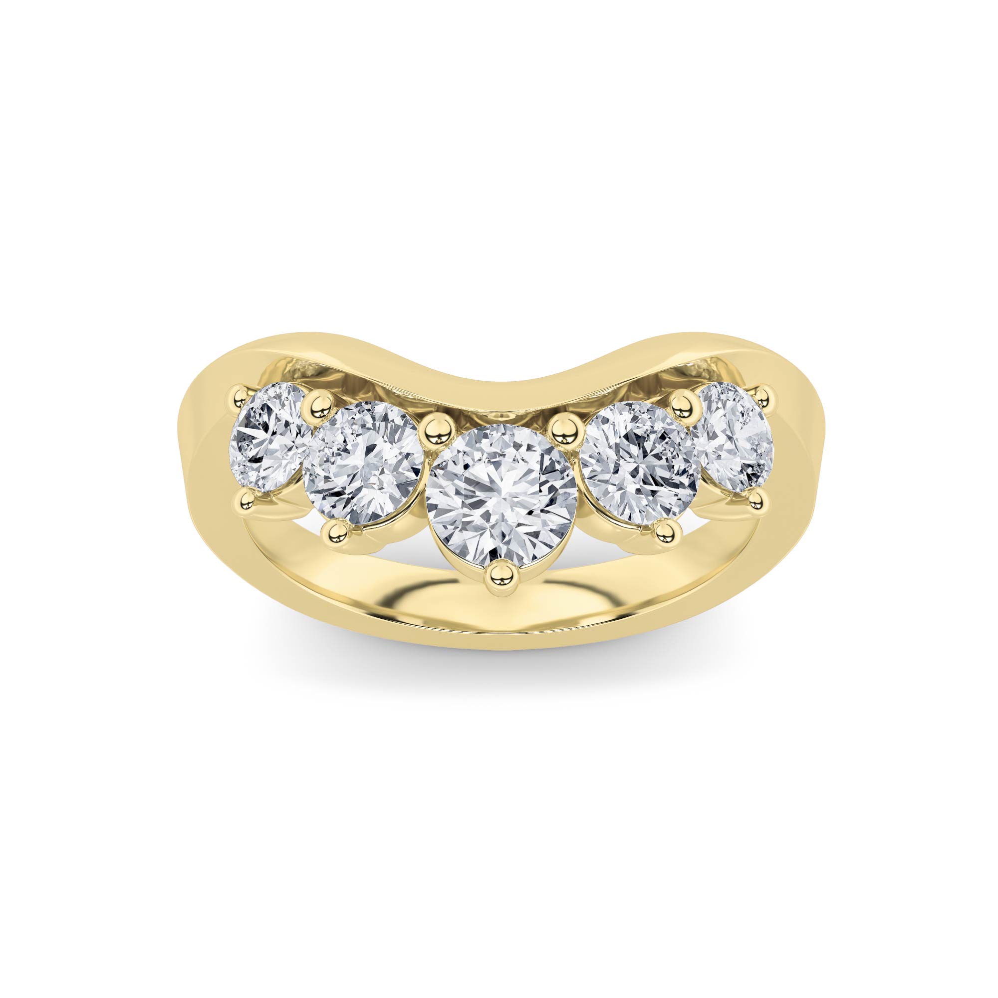 1.00 CT Round Diamond Ring in 14K Yellow Gold