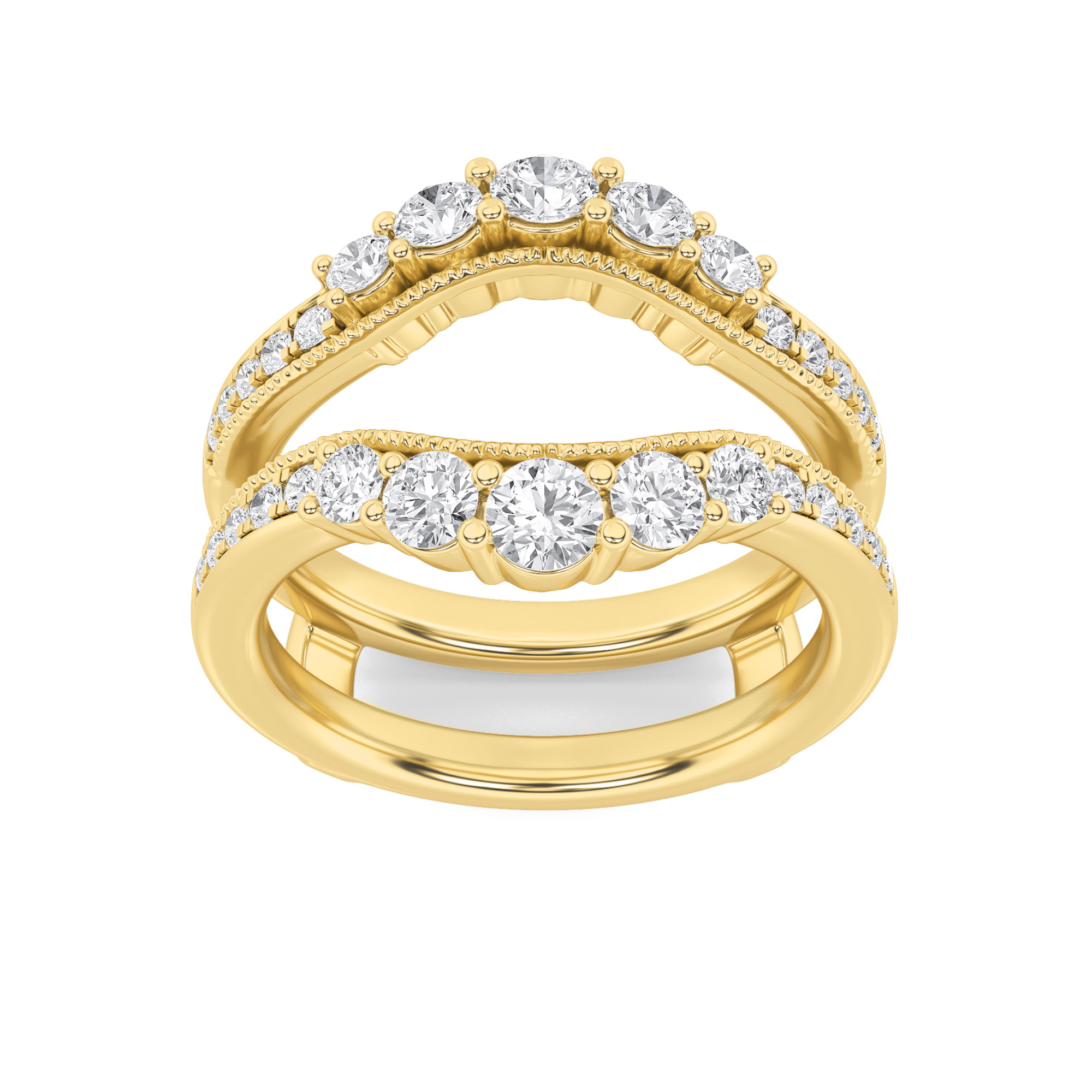 1.00 CT Round Diamond Ring in 14K Yellow Gold