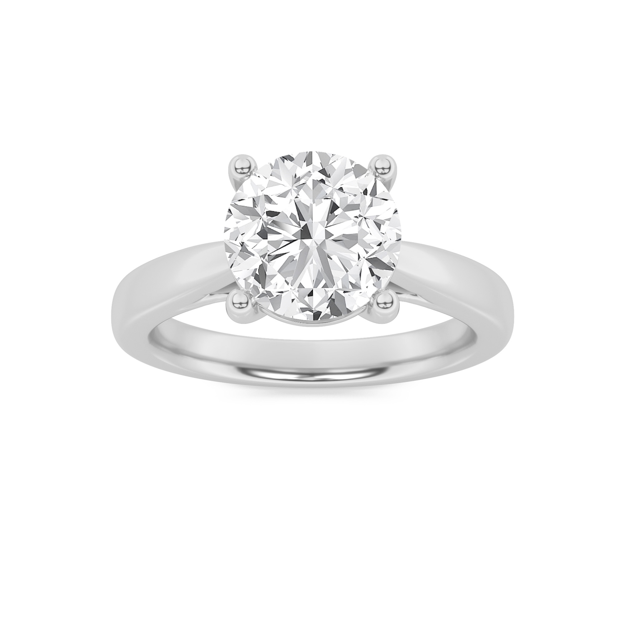 1.00 CT Round Diamond Ring in 14K White Gold