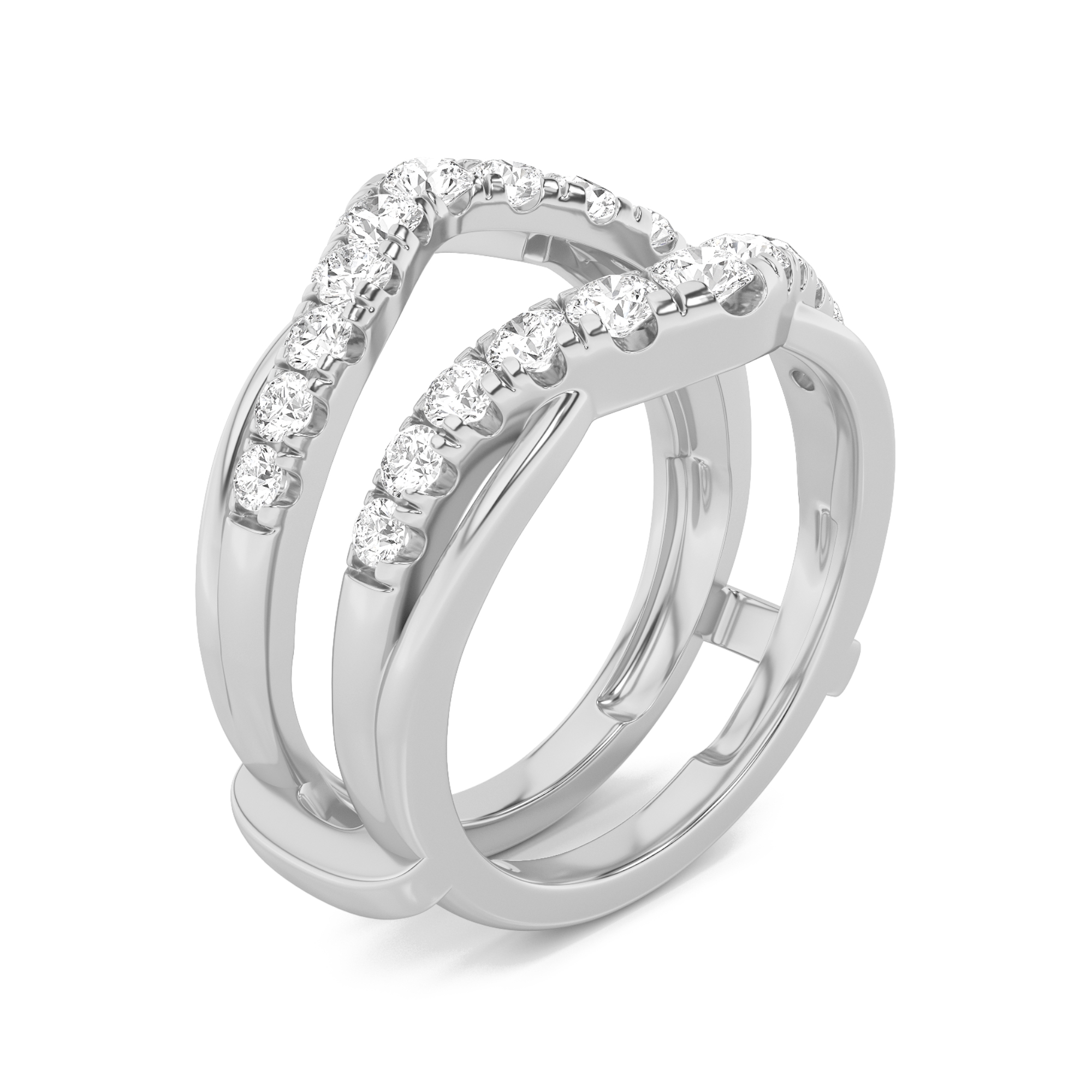 1.00 CT Round Diamond Ring in 14K White Gold
