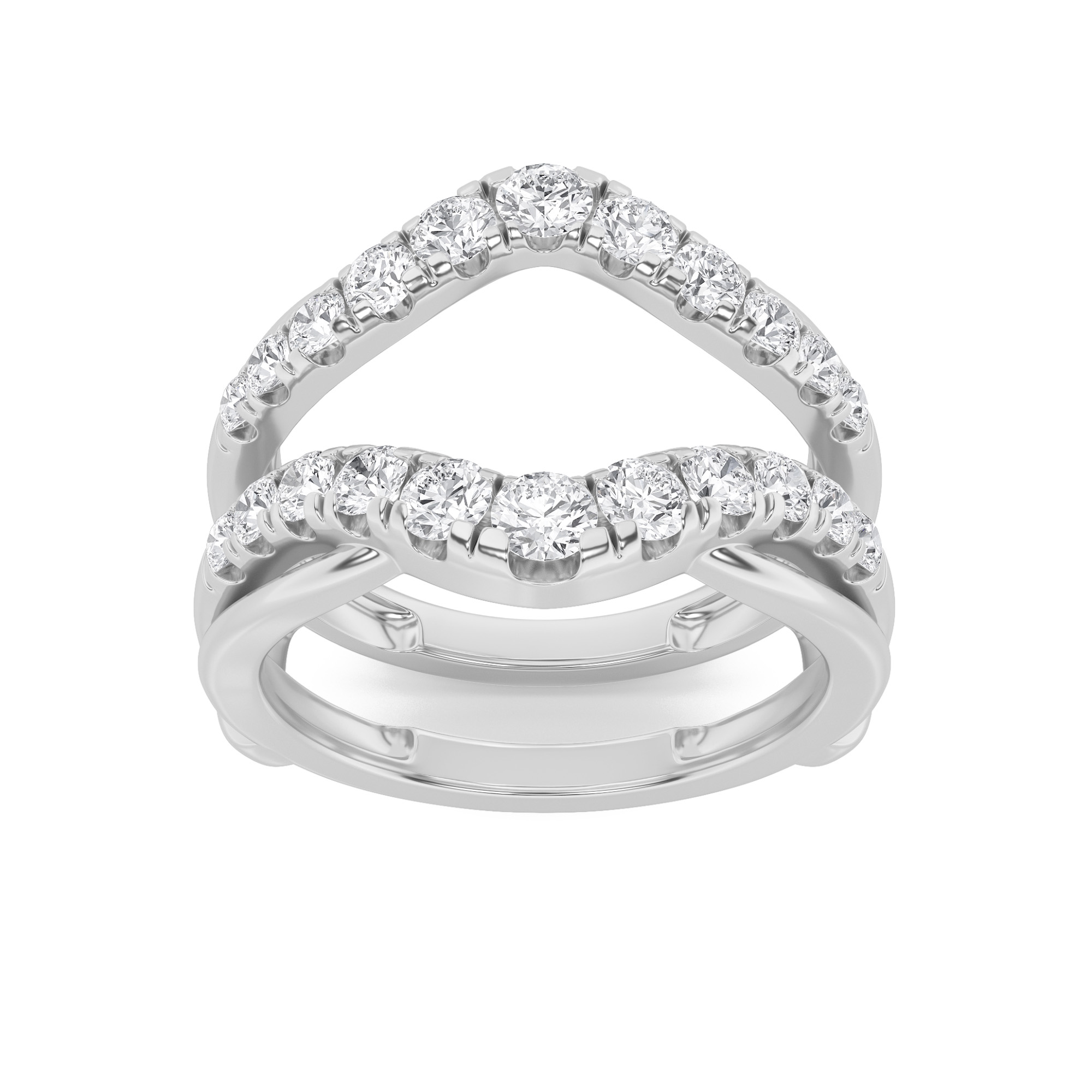 3.00 CT Round Diamond Ring in 14K White Gold