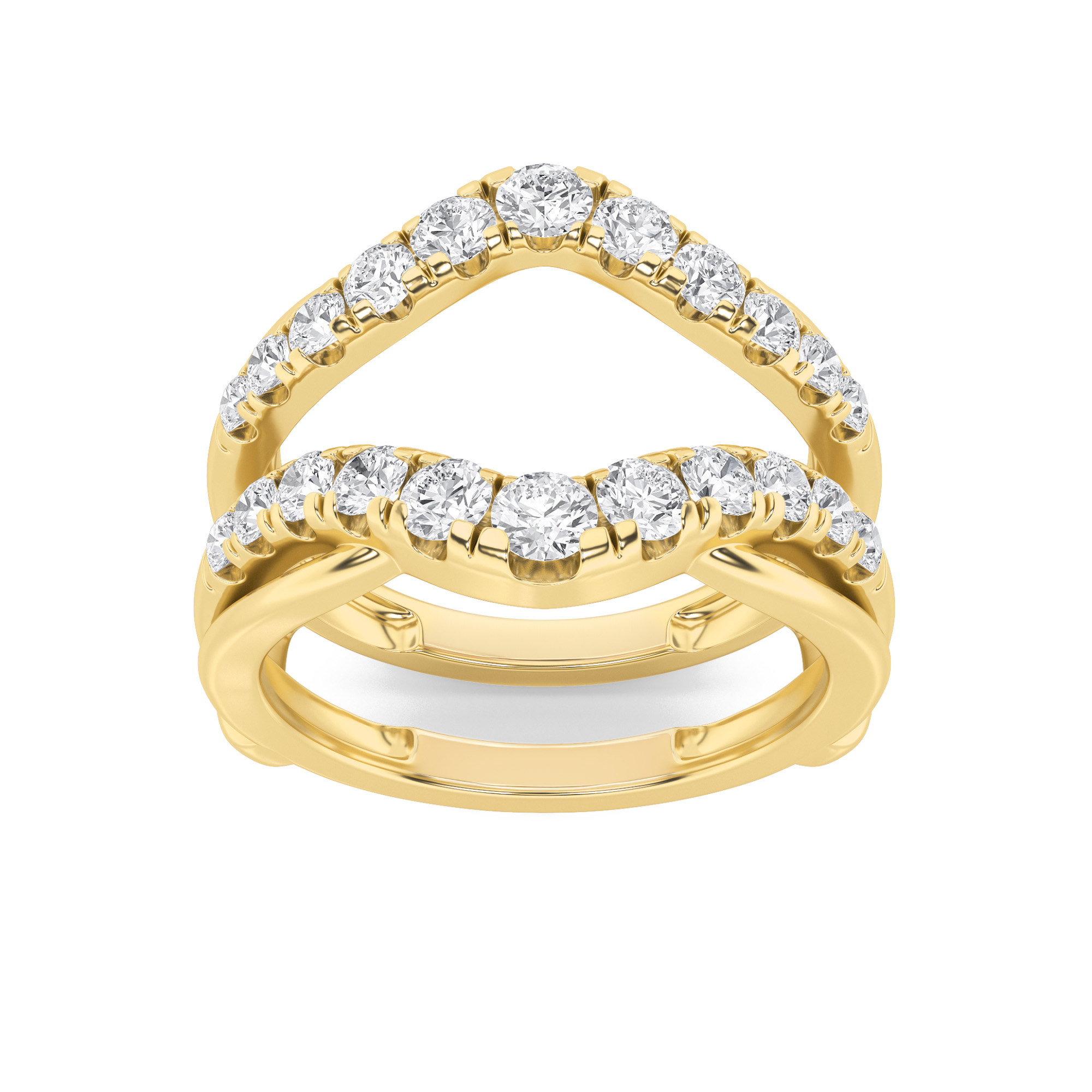 3.00 CT Round Diamond Ring in 14K Yellow Gold