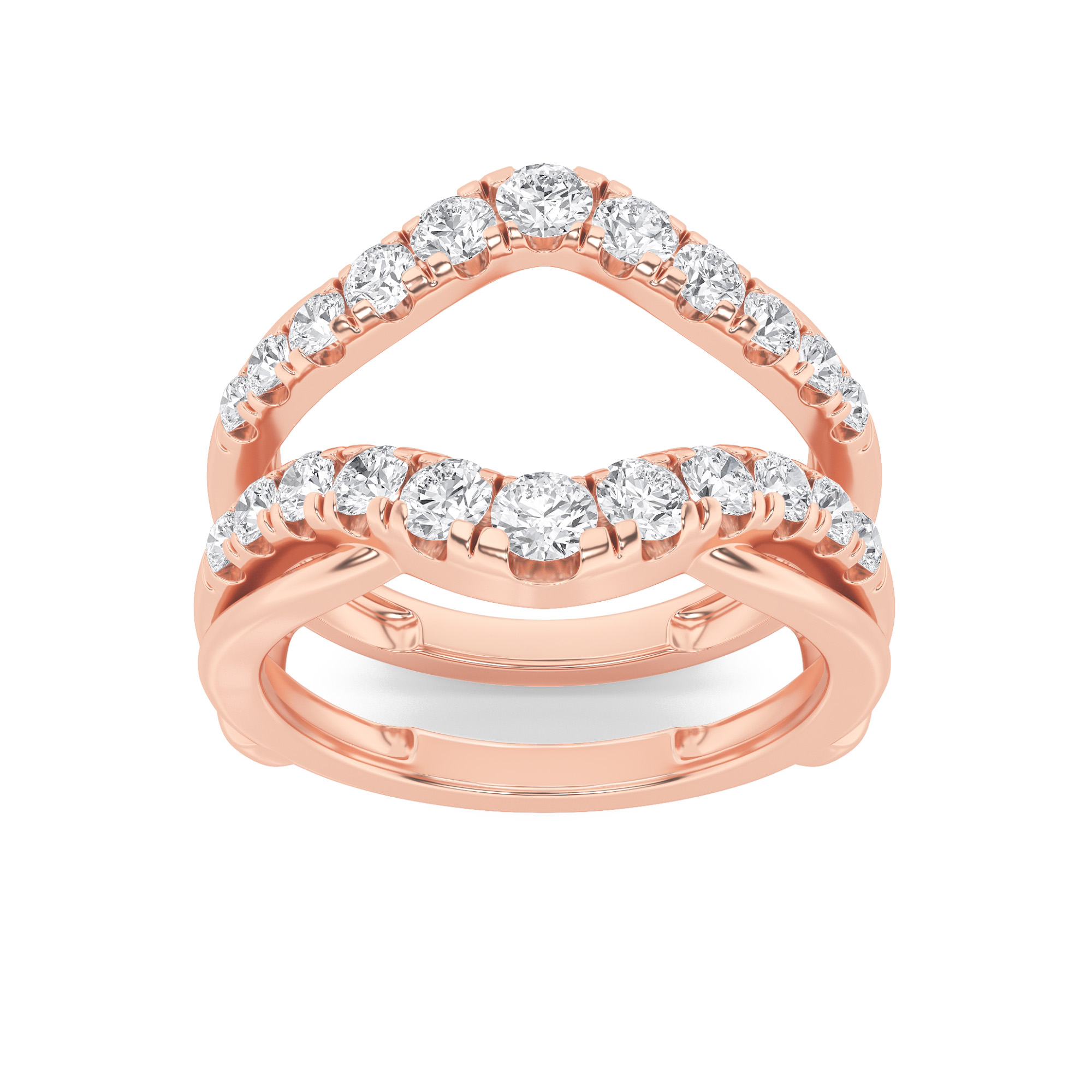 3.00 CT Round Diamond Ring in 14K Rose Gold