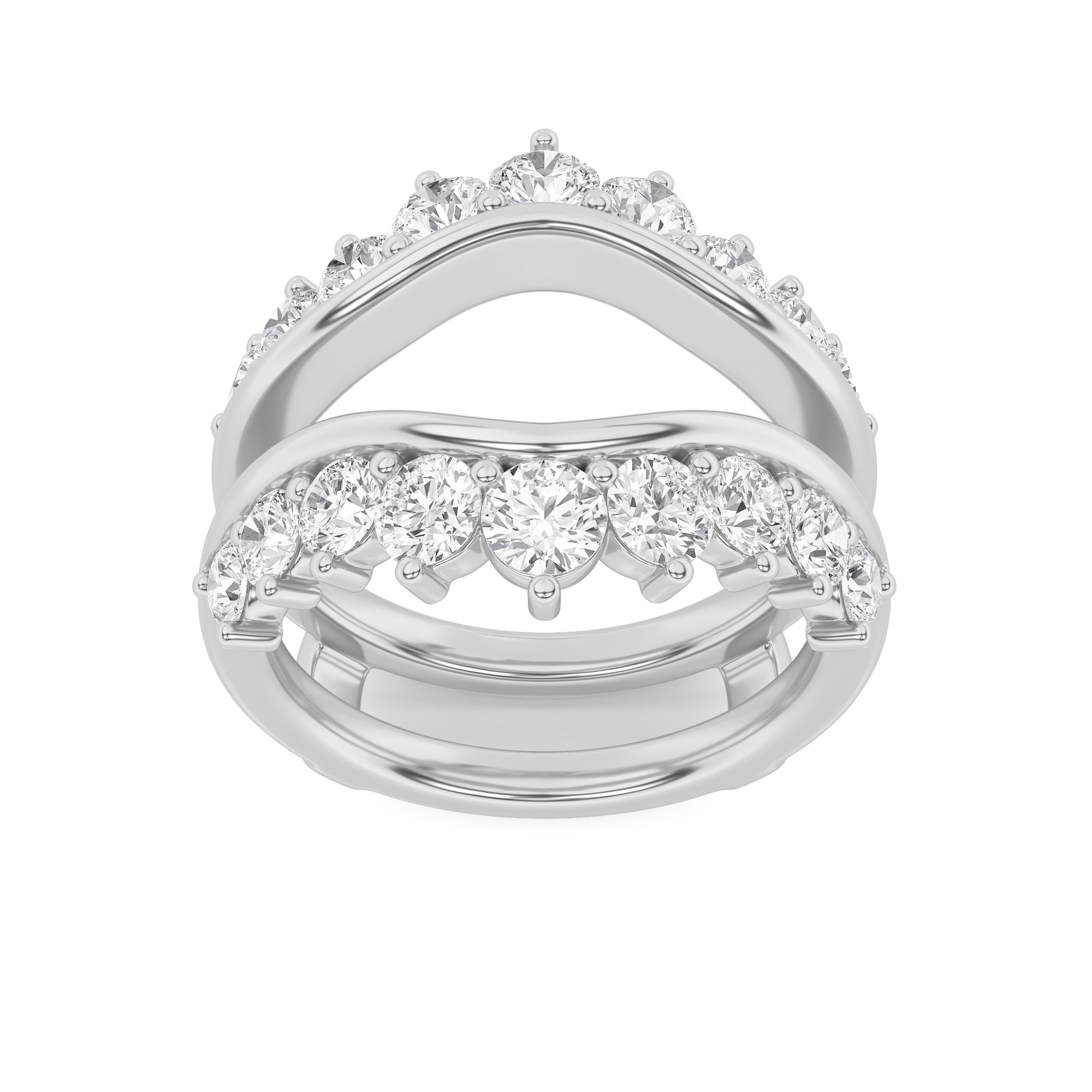 2.00 CT Round Diamond Ring in 14K White Gold