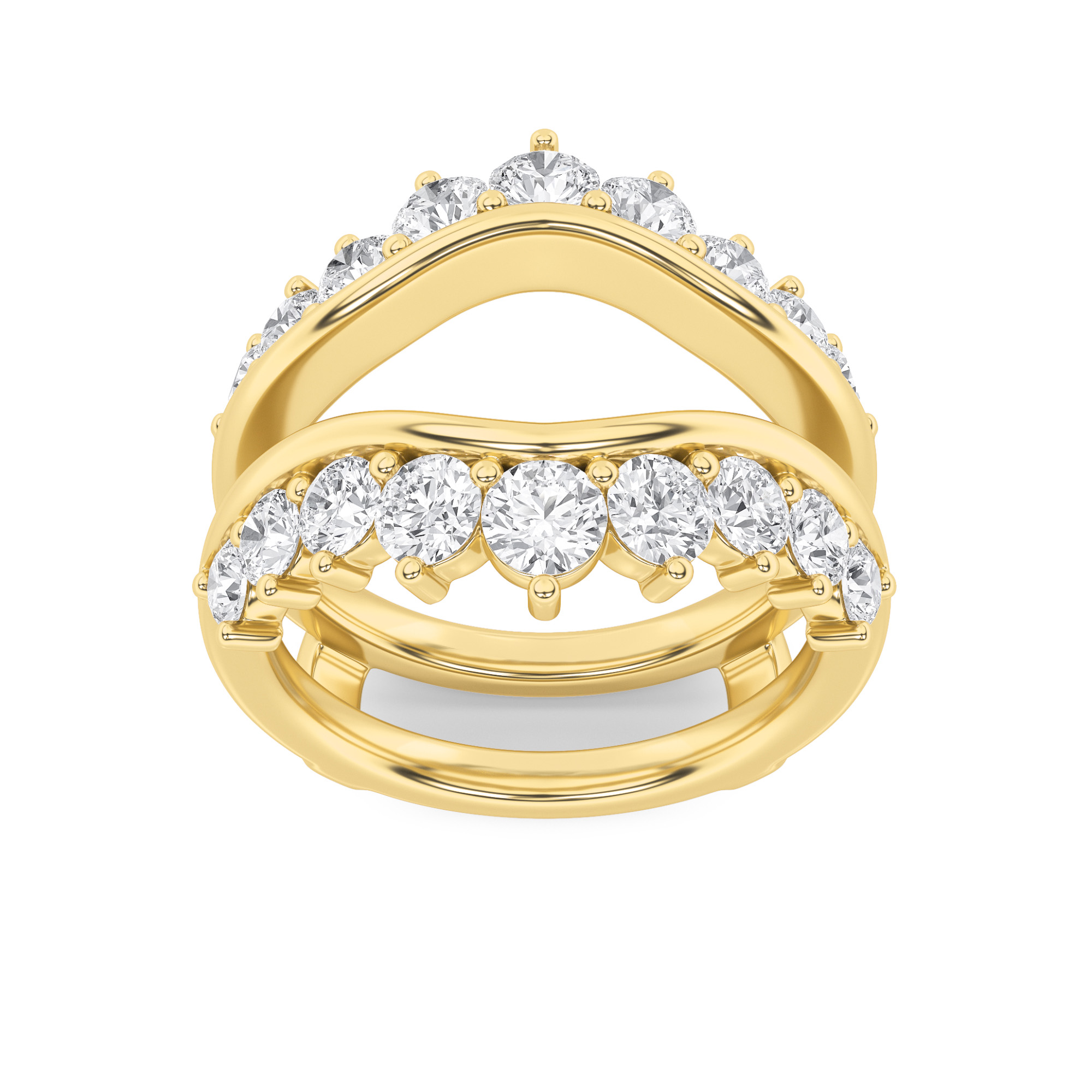 2.00 CT Round Diamond Ring in 14K Yellow Gold