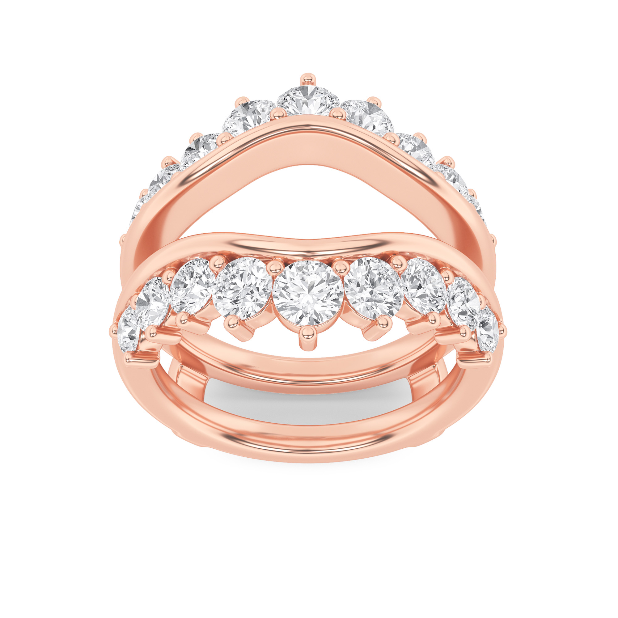 2.00 CT Round Diamond Ring in 14K Rose Gold