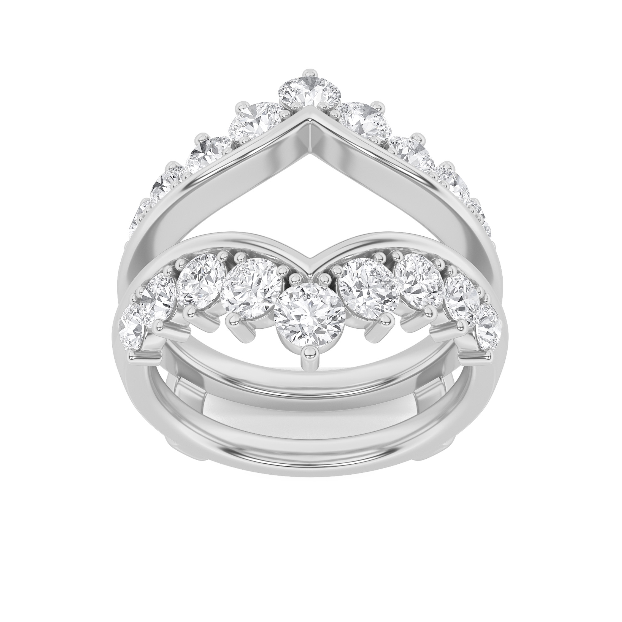 2.00 CT Round Diamond Ring in 14K White Gold