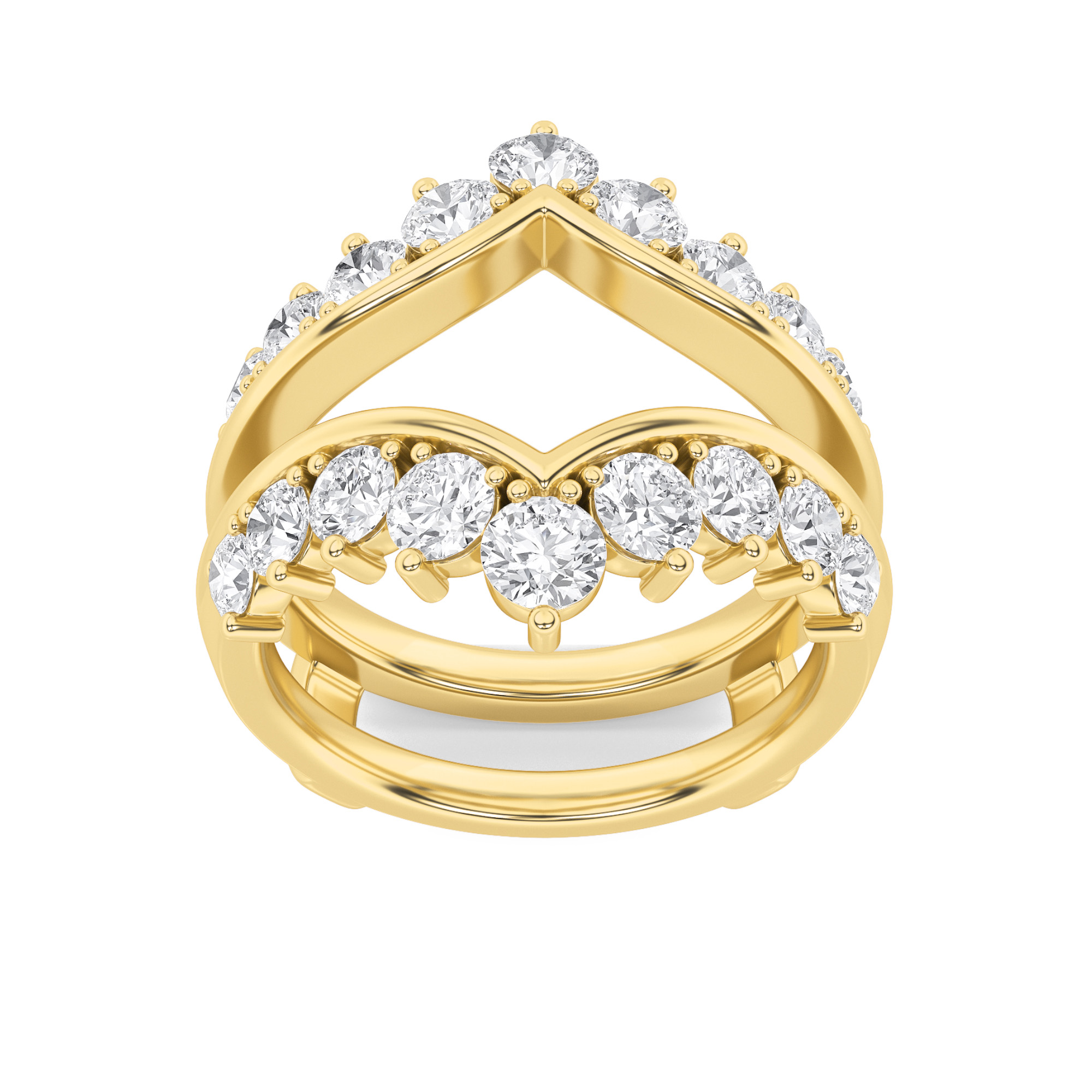2.00 CT Round Diamond Ring in 14K Yellow Gold