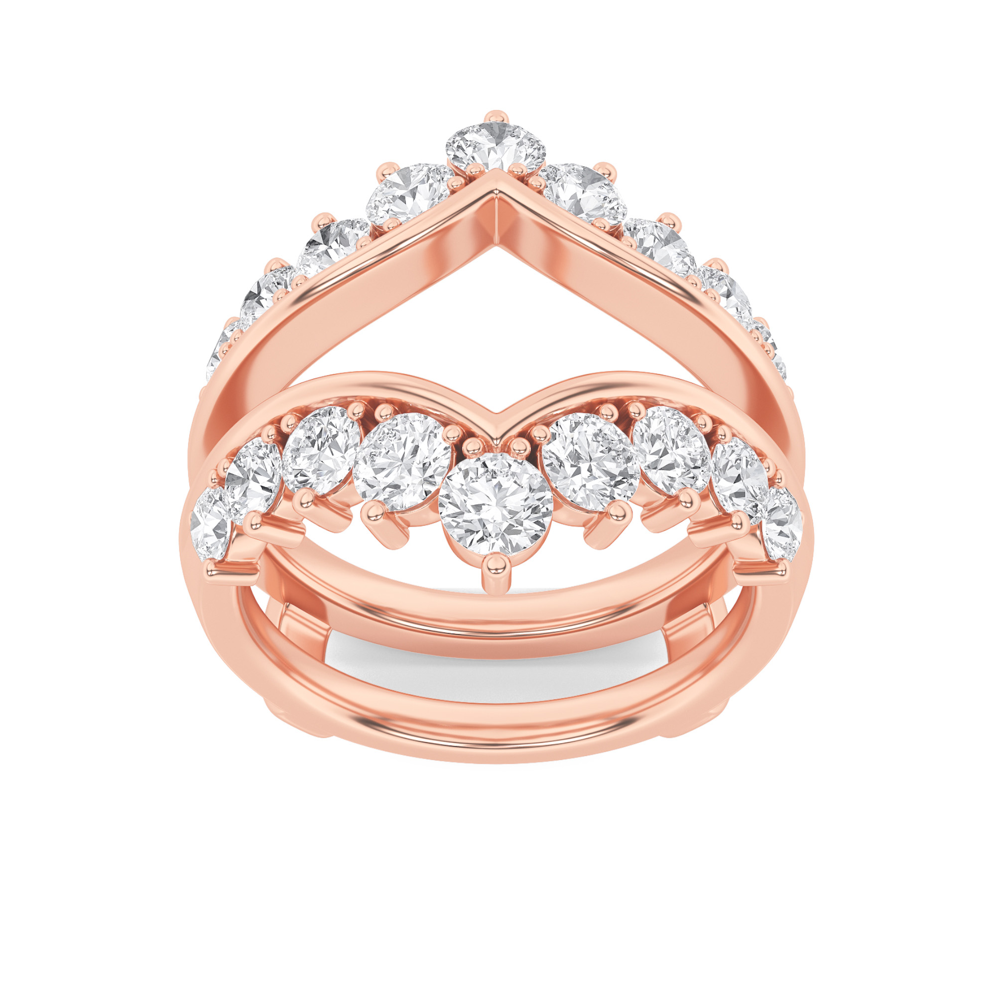 2.00 CT Round Diamond Ring in 14K Rose Gold