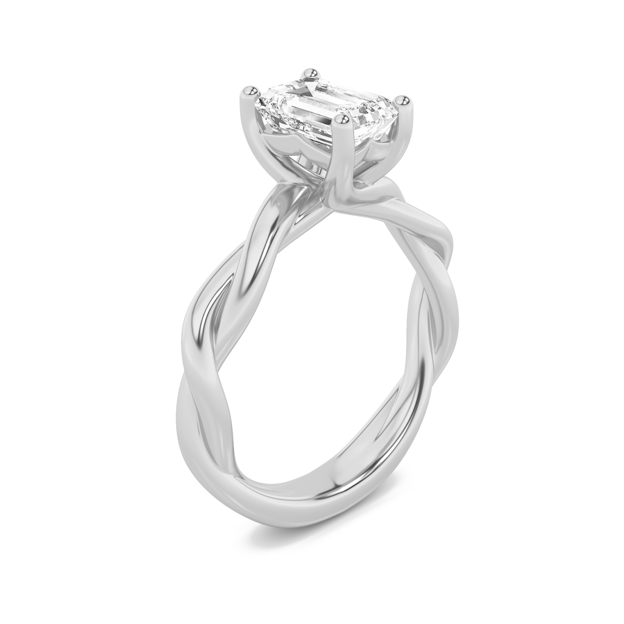 3.00 CT Diamond Ring in 14K White Gold