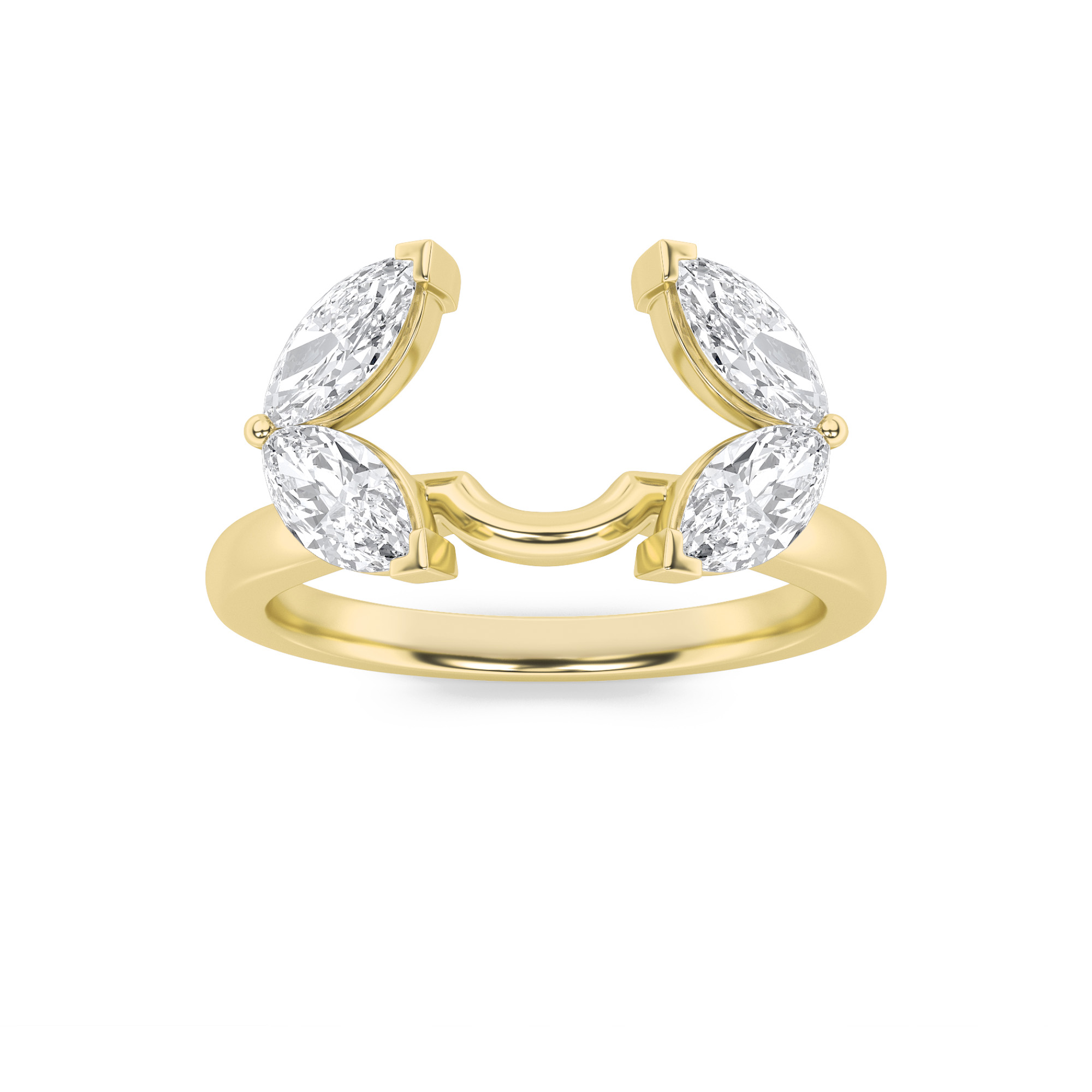 1.00 CT Marquise Diamond Ring in 14K Yellow Gold