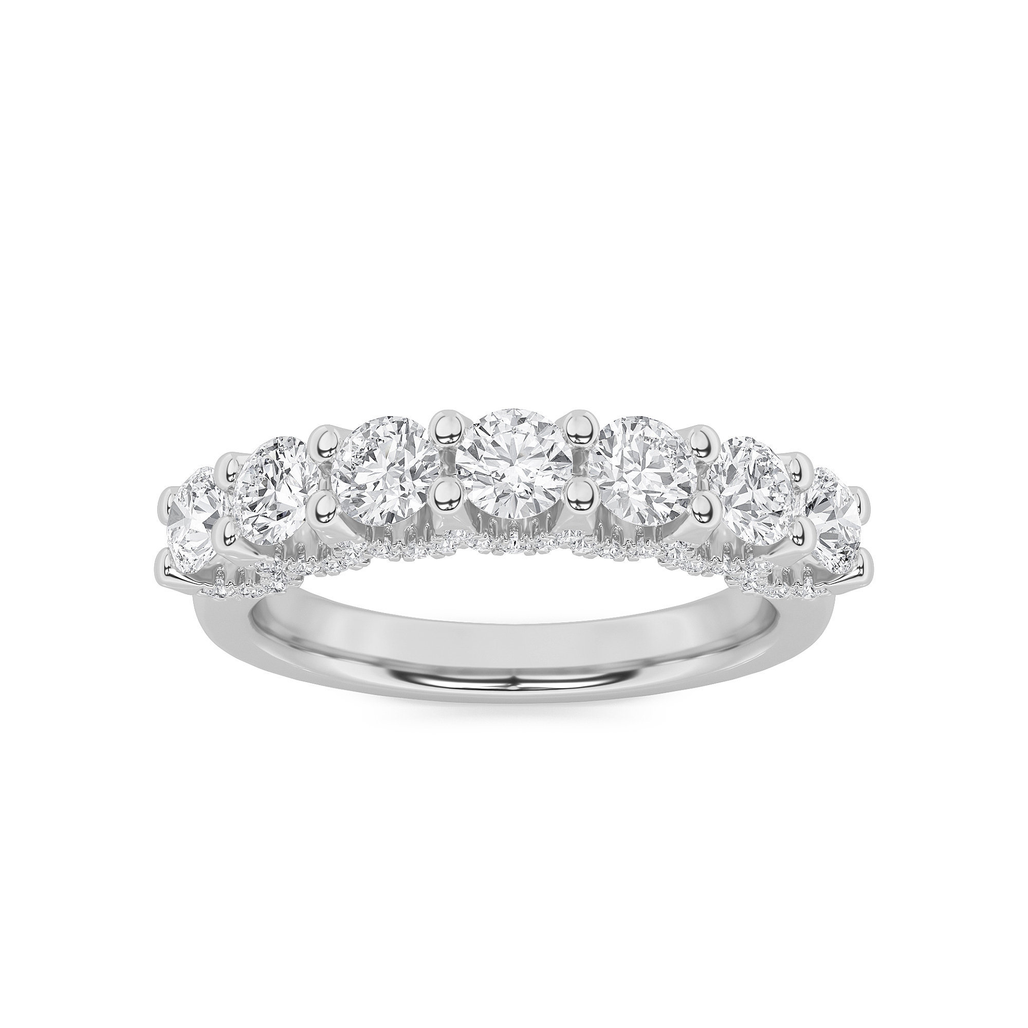 1.00 CT Round Diamond Ring in 14K White Gold
