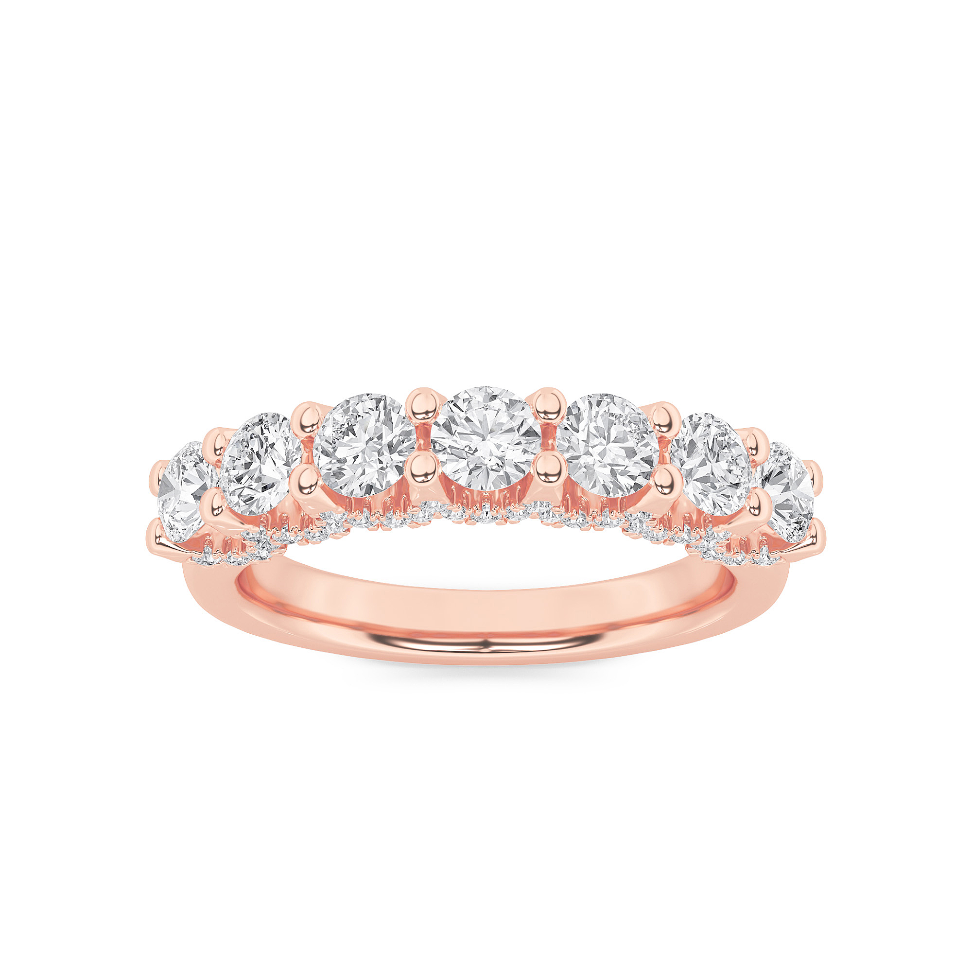 1.00 CT Round Diamond Ring in 14K Rose Gold