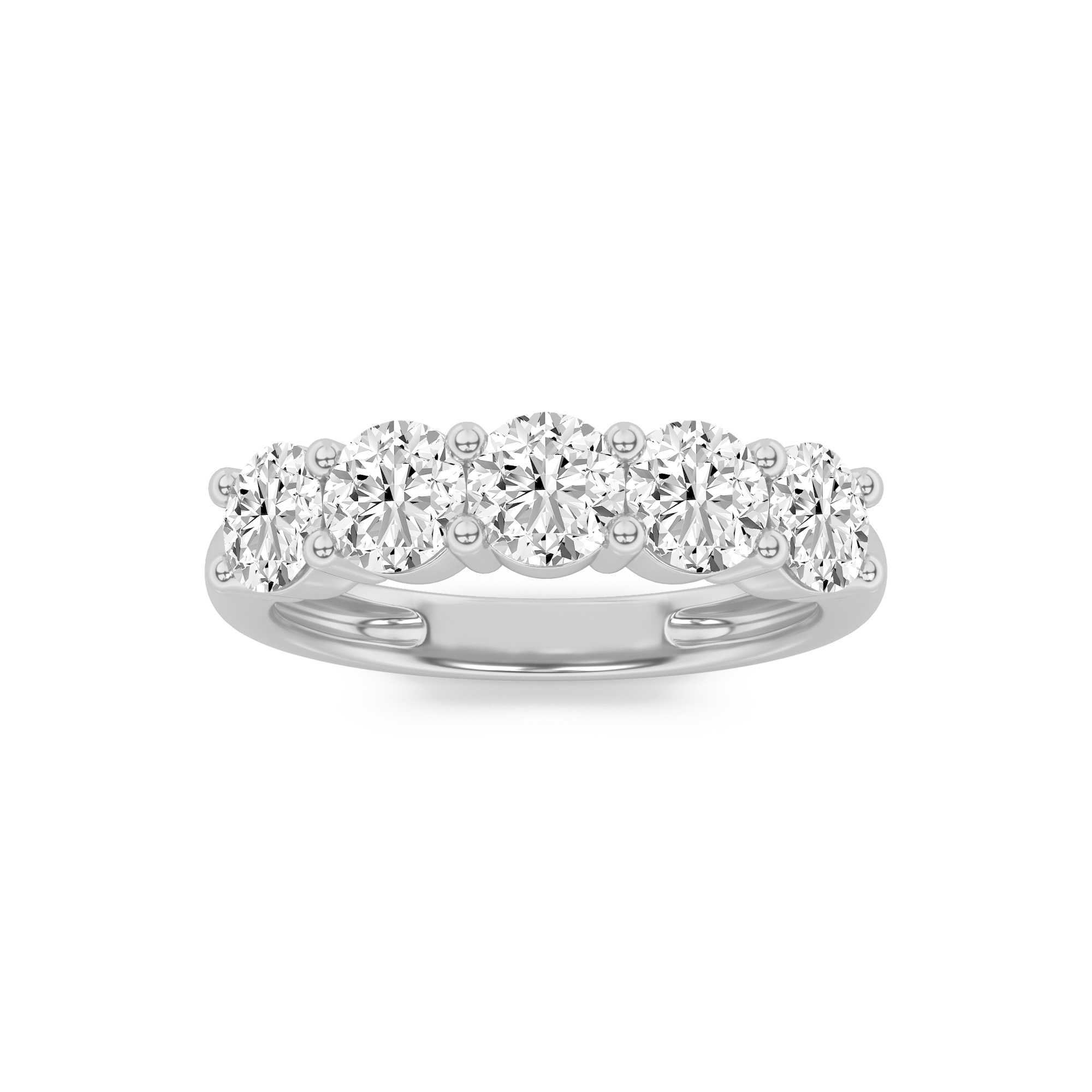 1.00 CT Round Diamond Ring in 14K White Gold