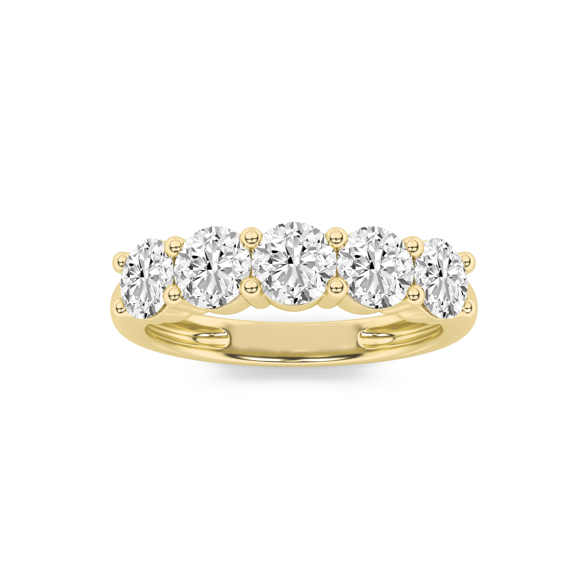 1.00 CT Round Diamond Ring in 14K Yellow Gold