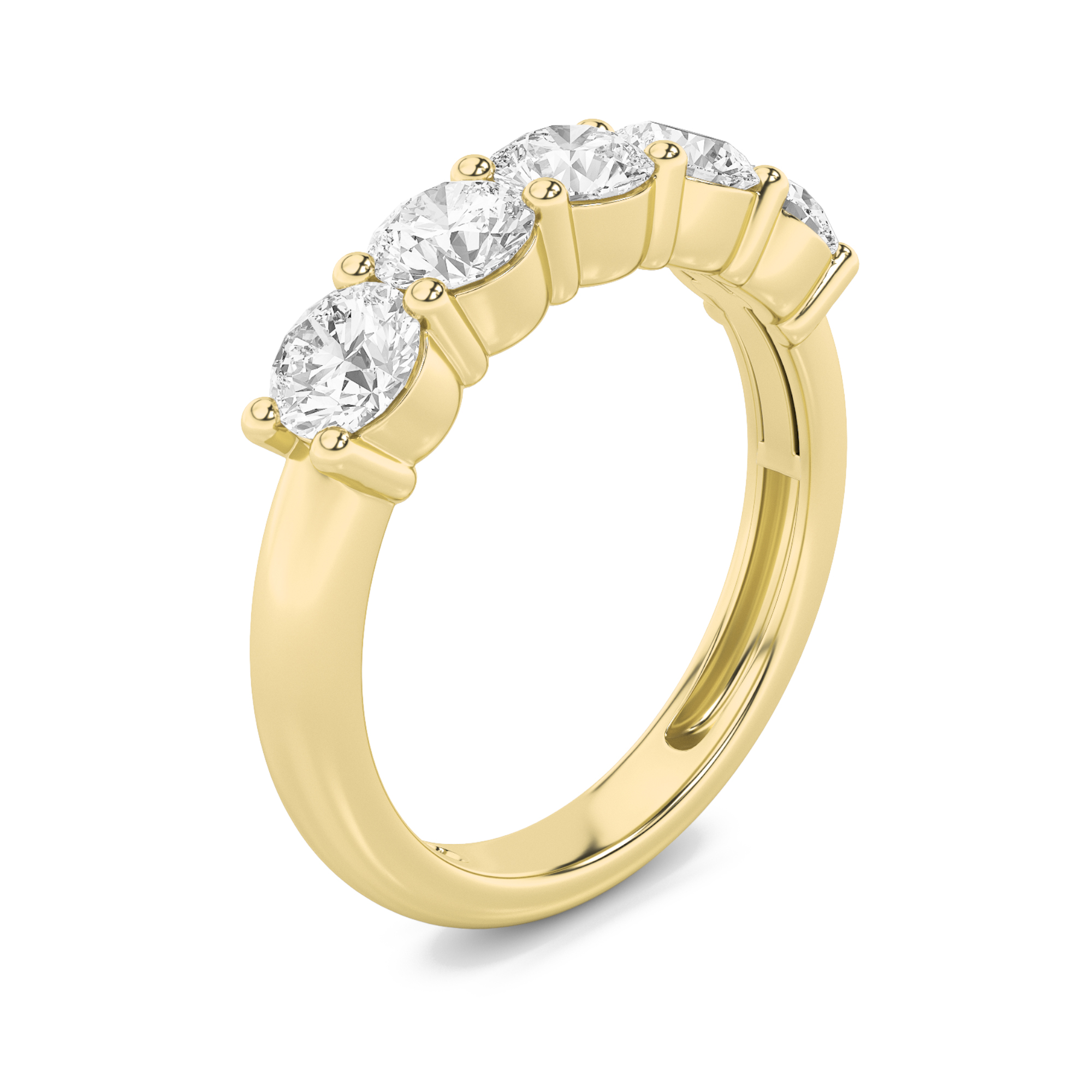 1.50 CT Round Diamond Ring in 14K Yellow Gold