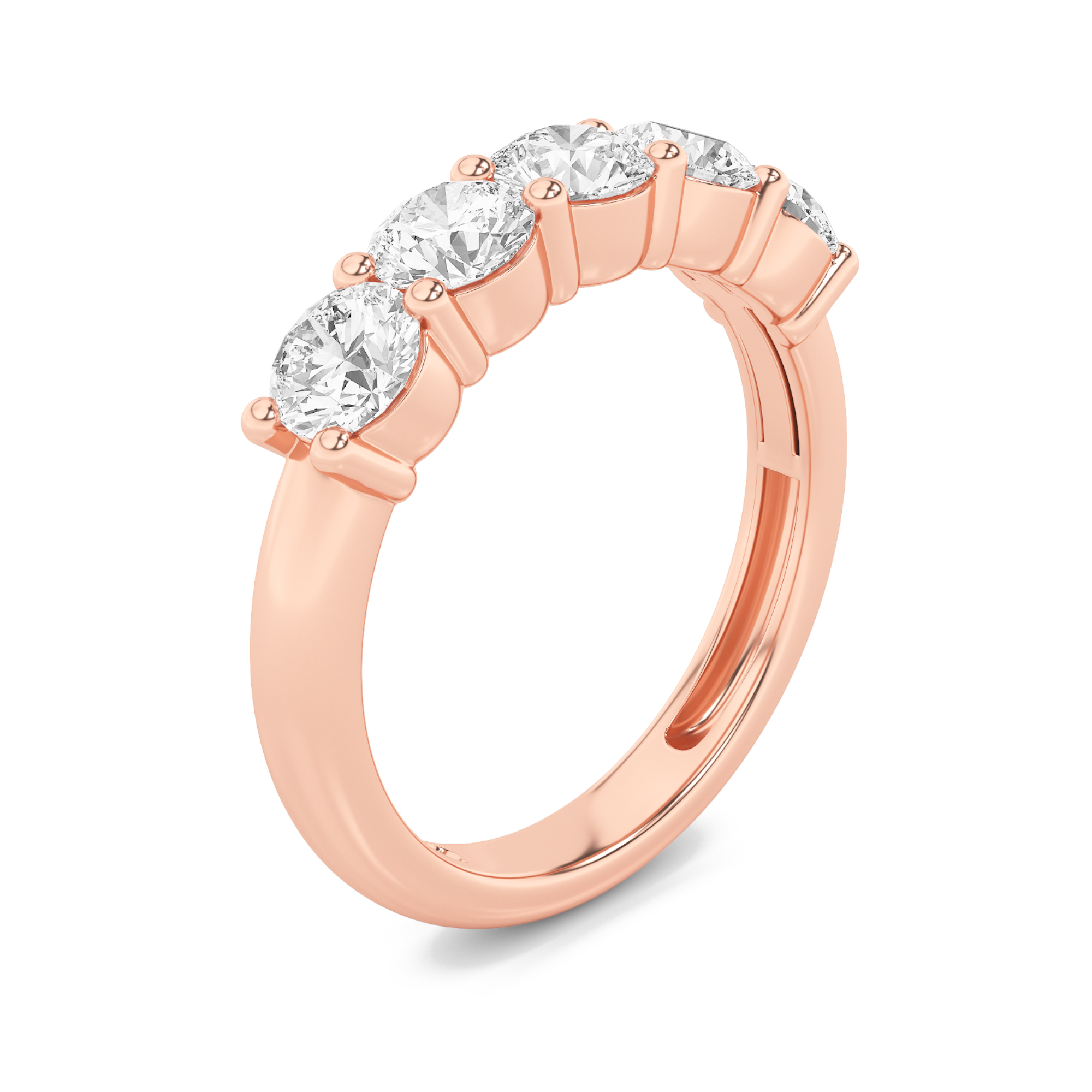 1.50 CT Round Diamond Ring in 14K Rose Gold