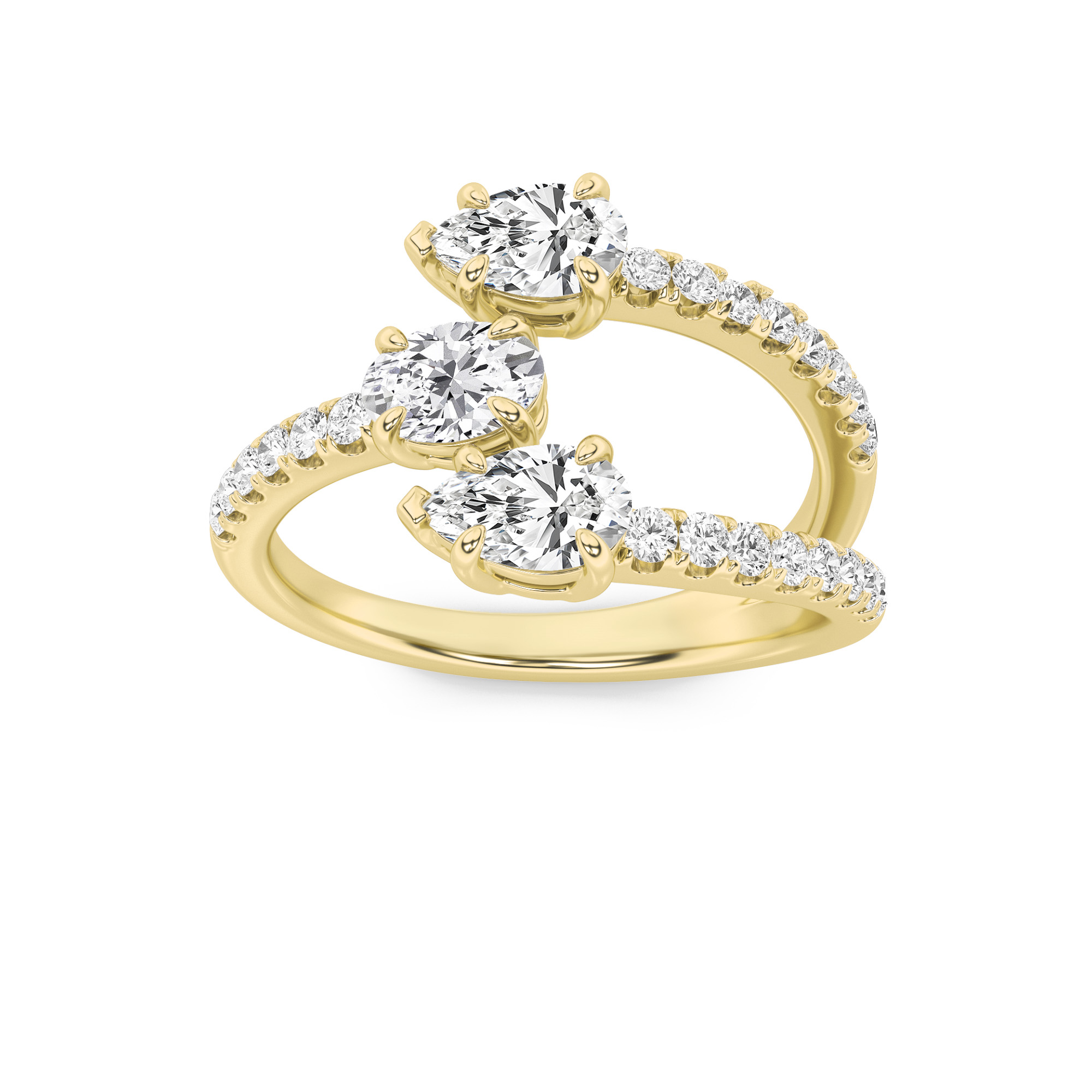 1.00 CT Oval Diamond Ring in 14K Yellow Gold
