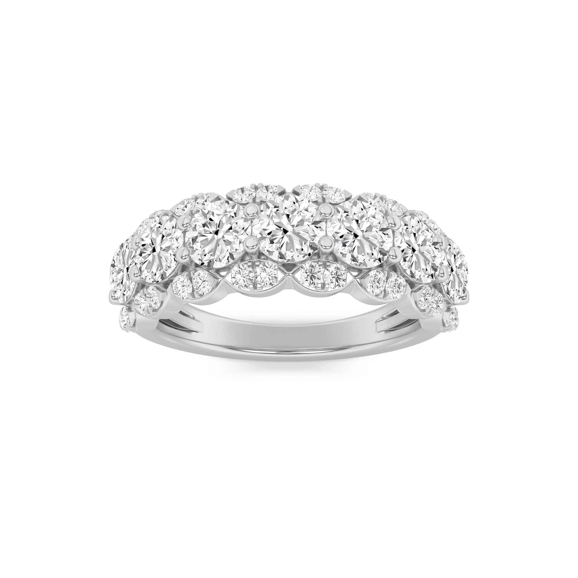 2.00 CT Round Diamond Ring in 14K White Gold