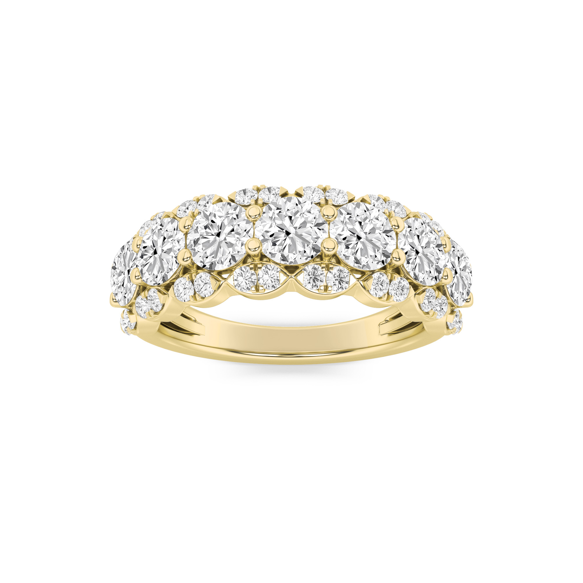 2.00 CT Round Diamond Ring in 14K Yellow Gold