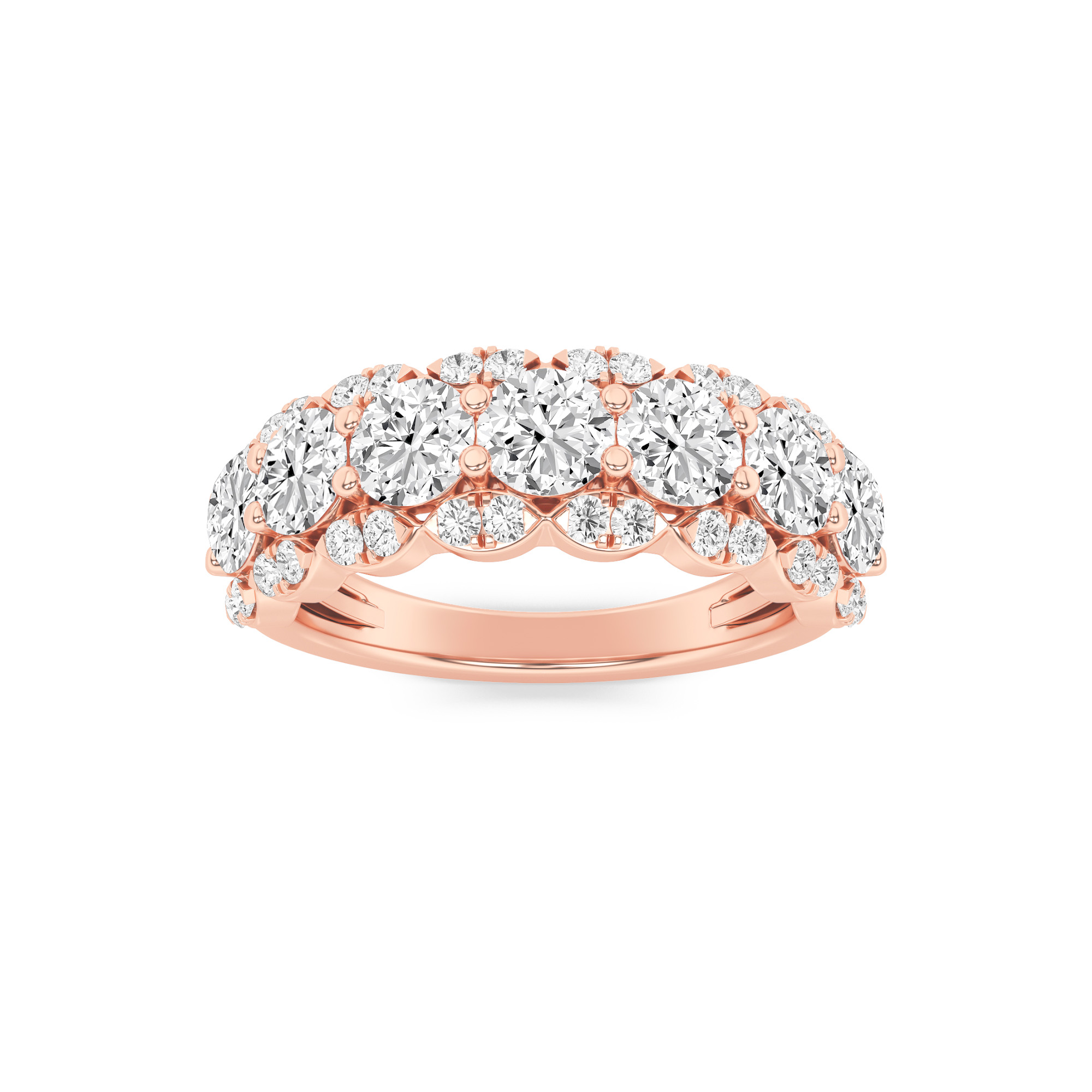 2.00 CT Round Diamond Ring in 14K Rose Gold