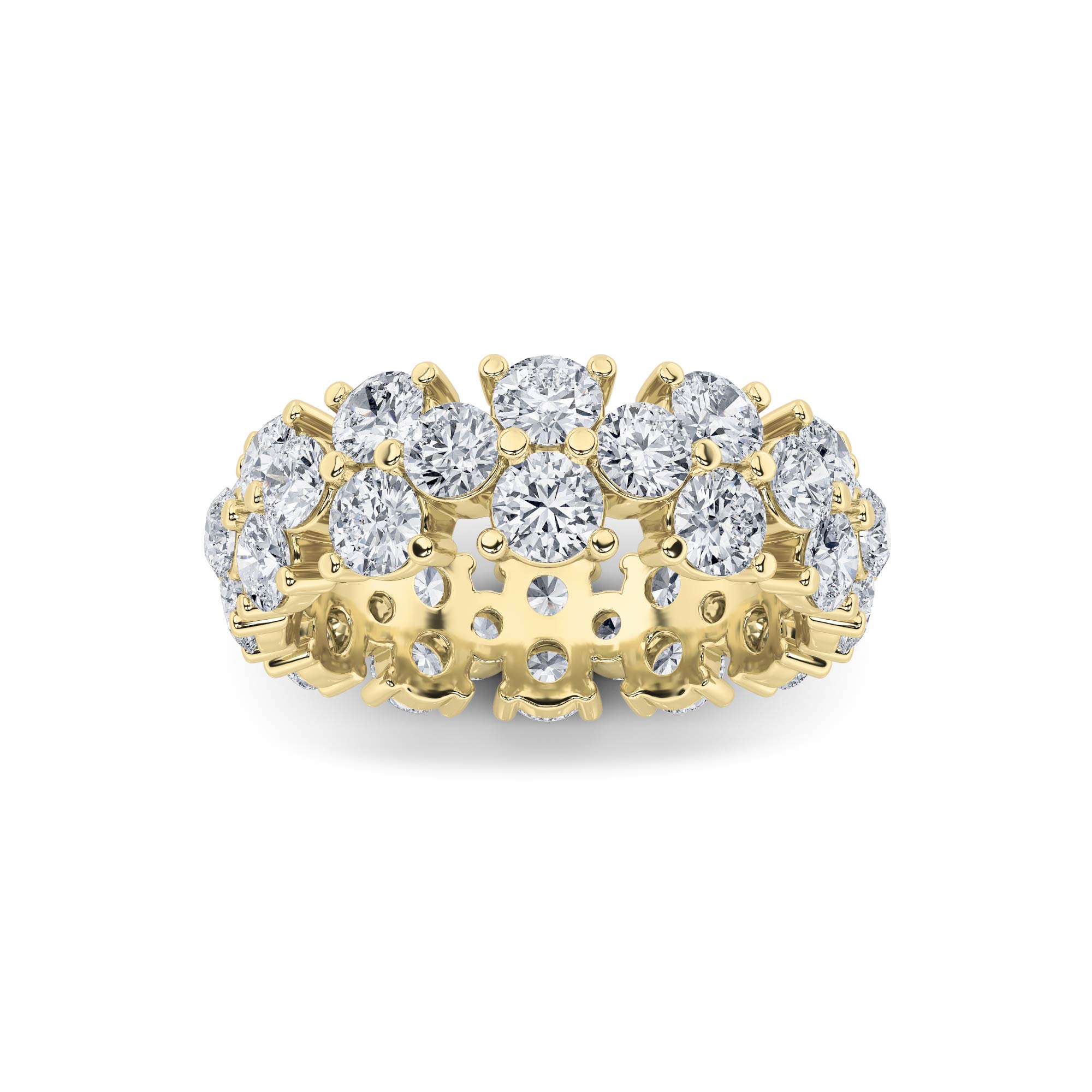 5.00 CT Round Diamond Ring in 14K Yellow Gold