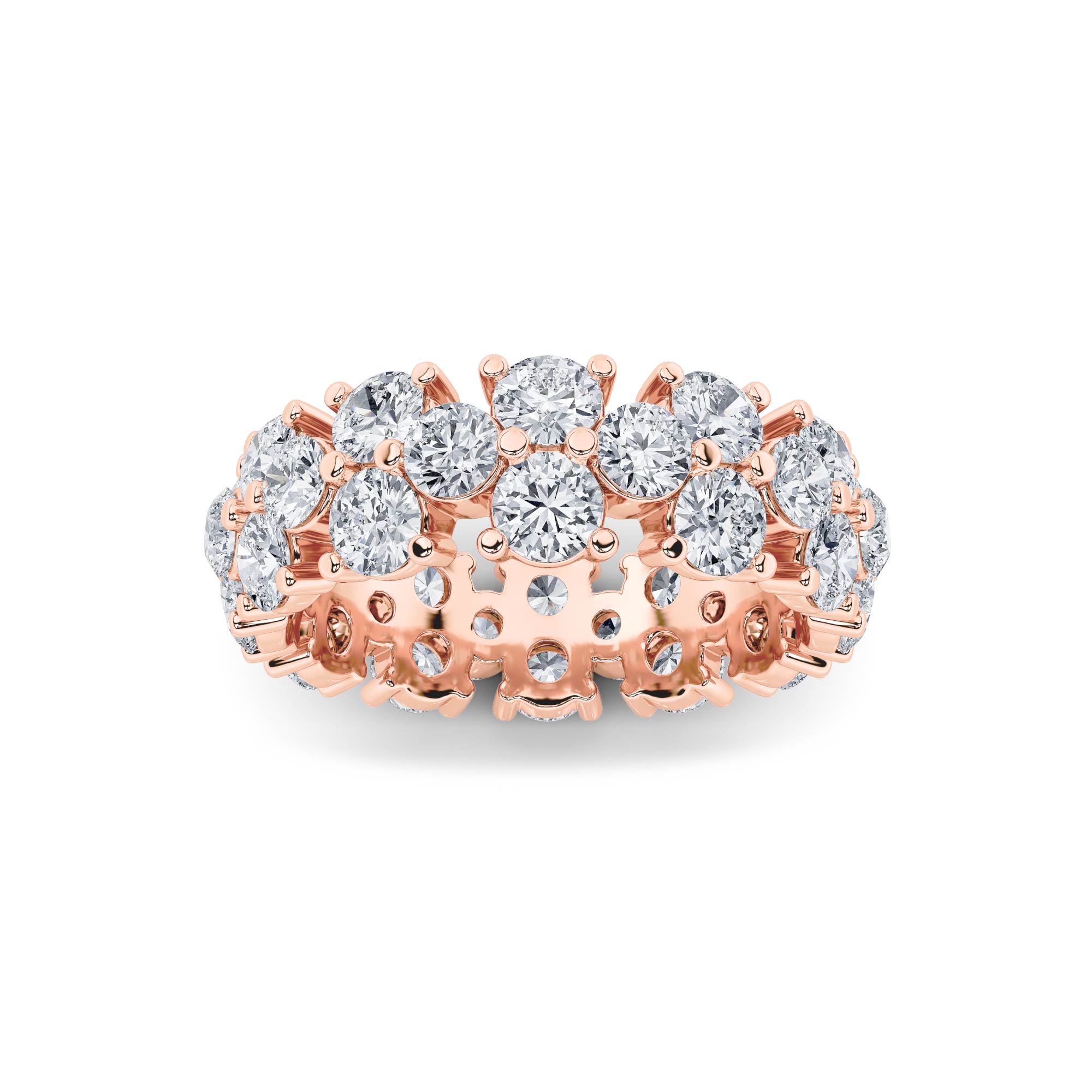 5.00 CT Round Diamond Ring in 14K Rose Gold