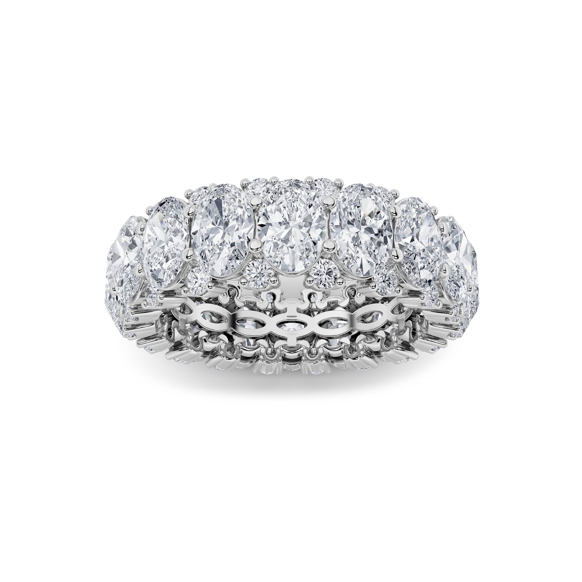 6.00 CT Oval Diamond Ring in 14K White Gold