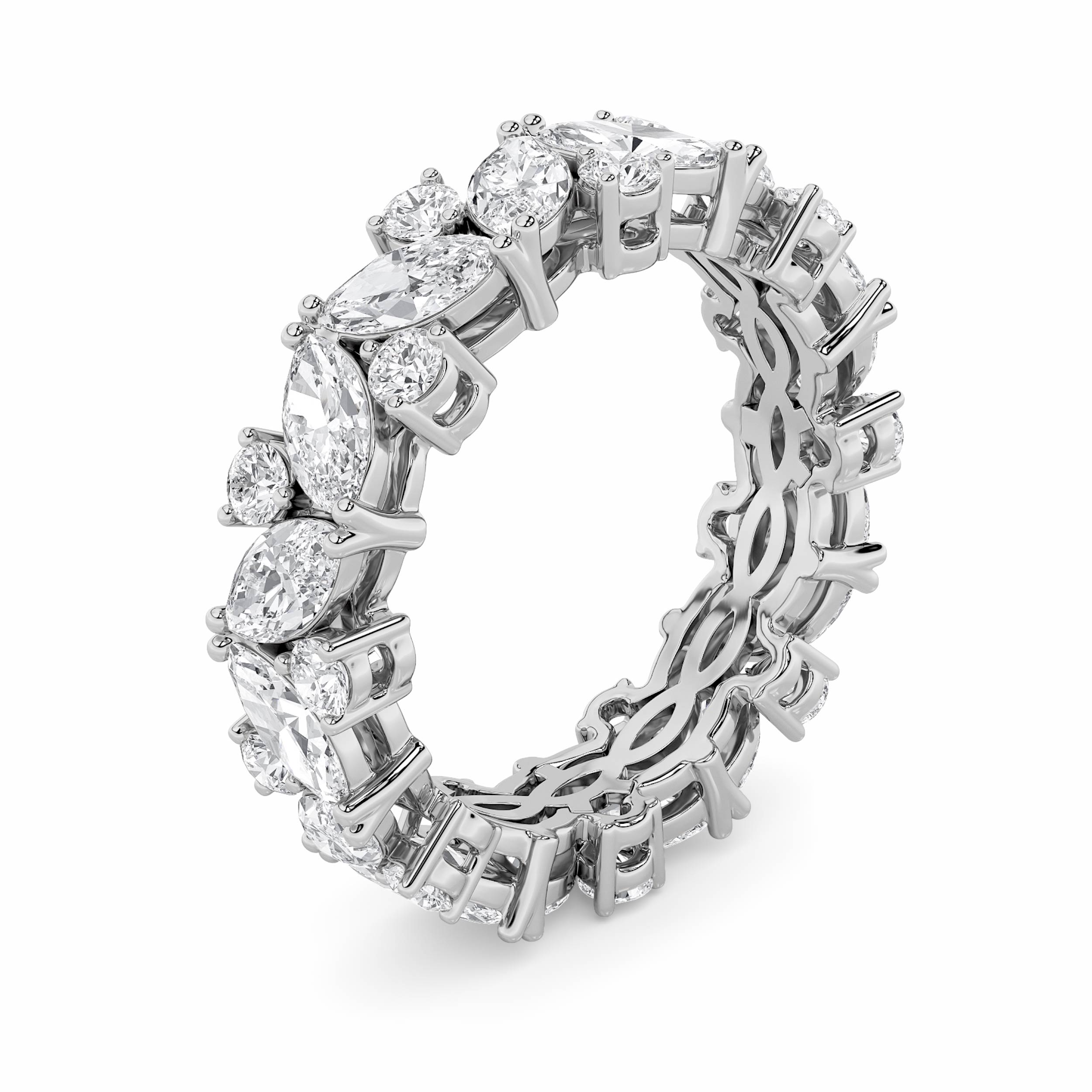 3.00 CT Marquise Diamond Ring in 14K White Gold