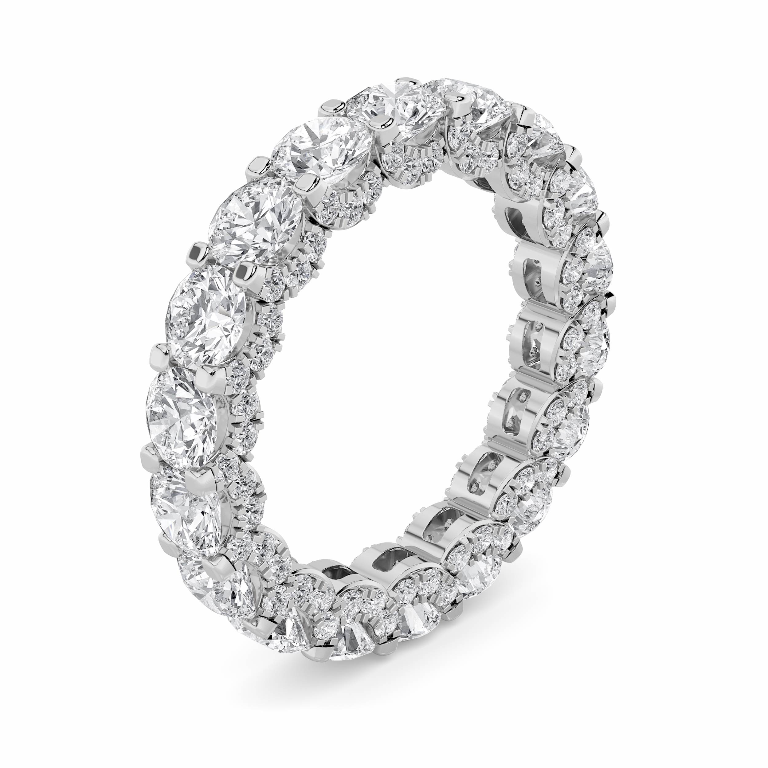 5.00 CT Round Diamond Ring in 14K White Gold