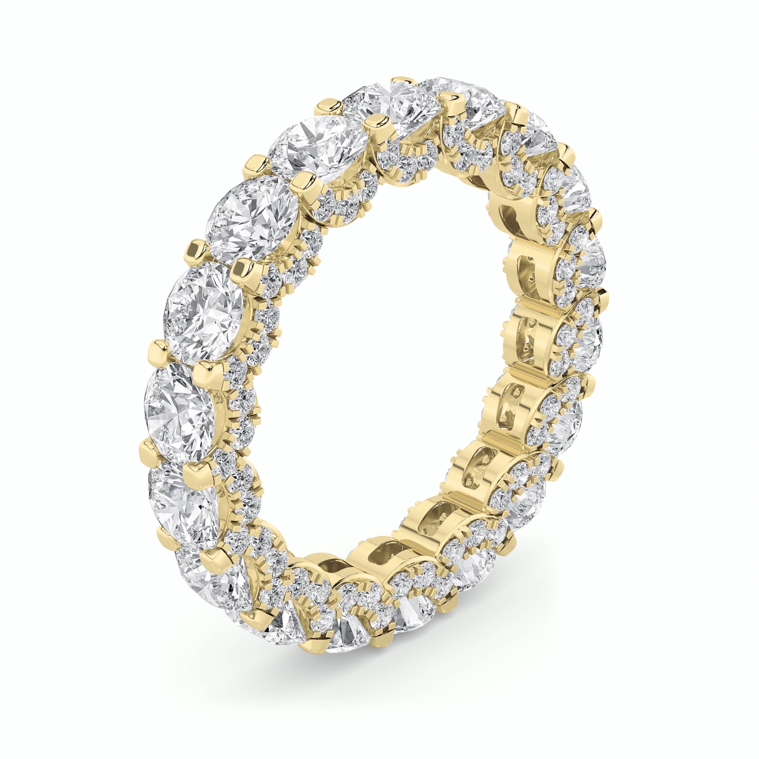 5.00 CT Round Diamond Ring in 14K Yellow Gold