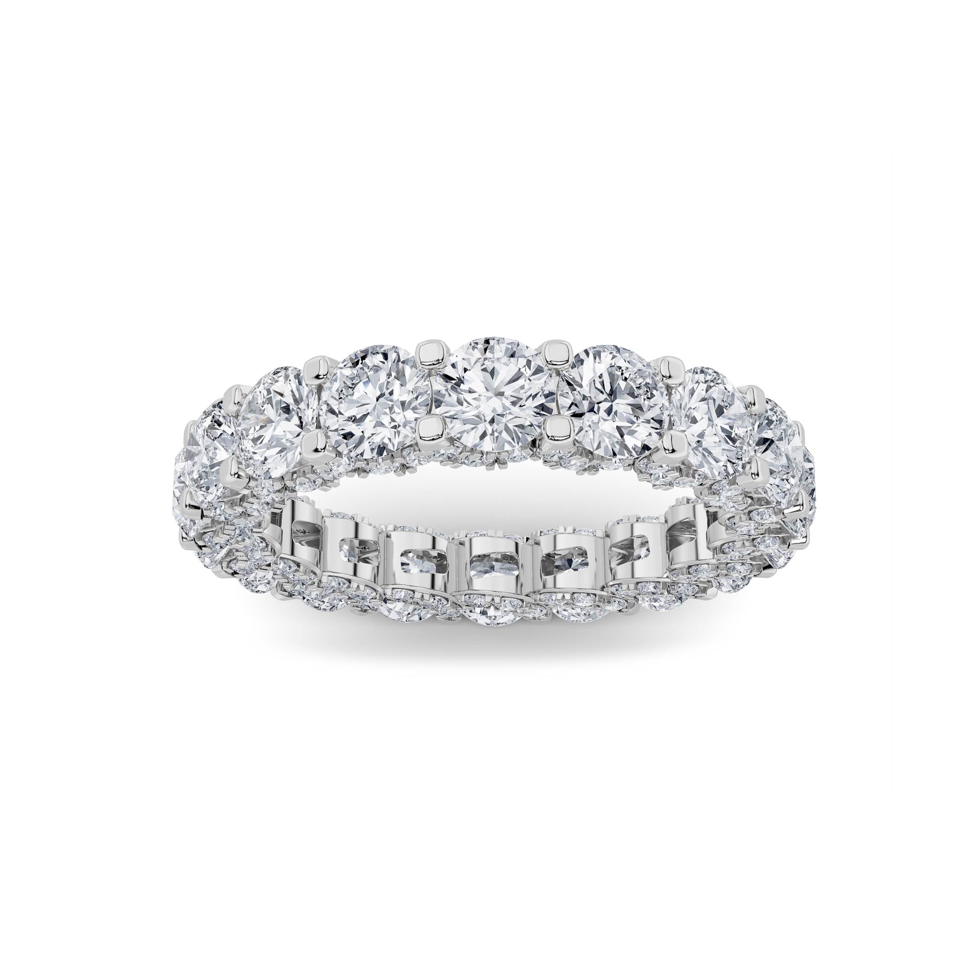 5.00 CT Round Diamond Ring in 14K White Gold