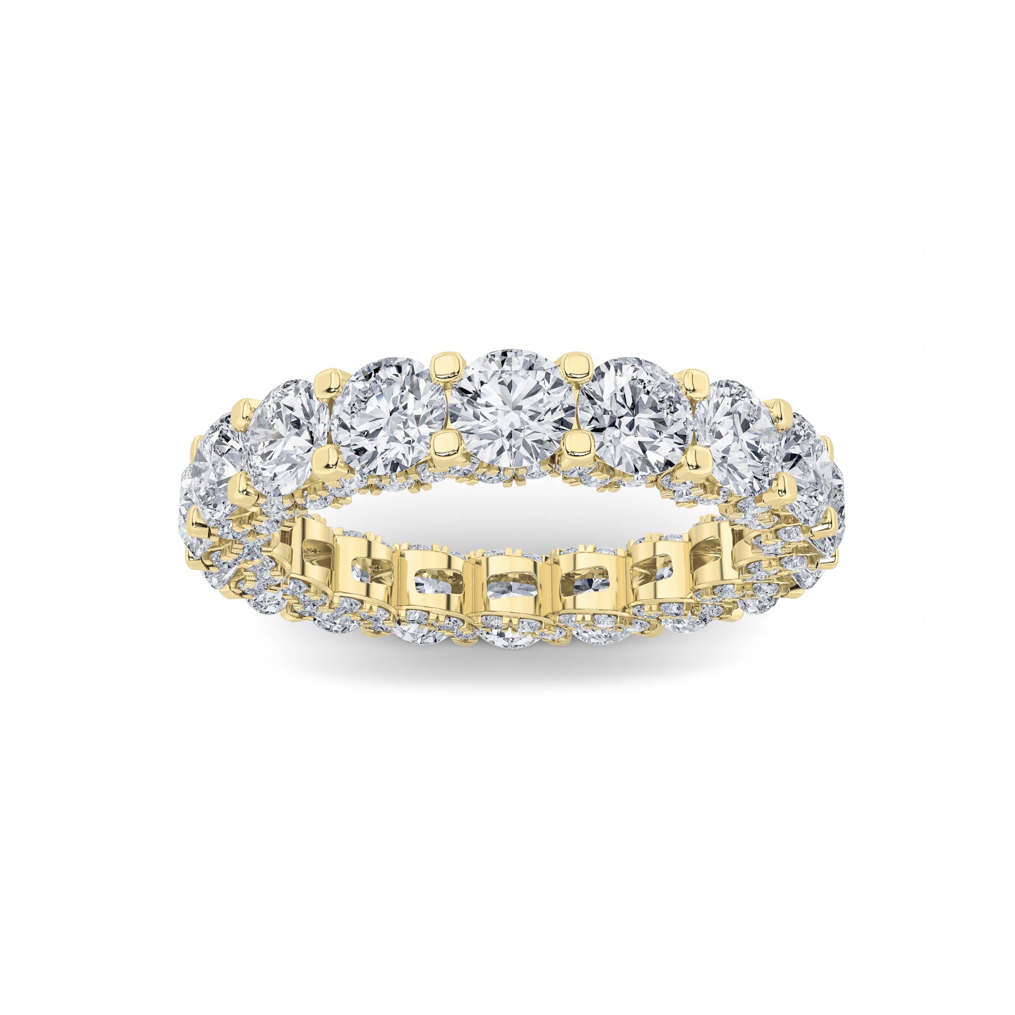 5.00 CT Round Diamond Ring in 14K Yellow Gold