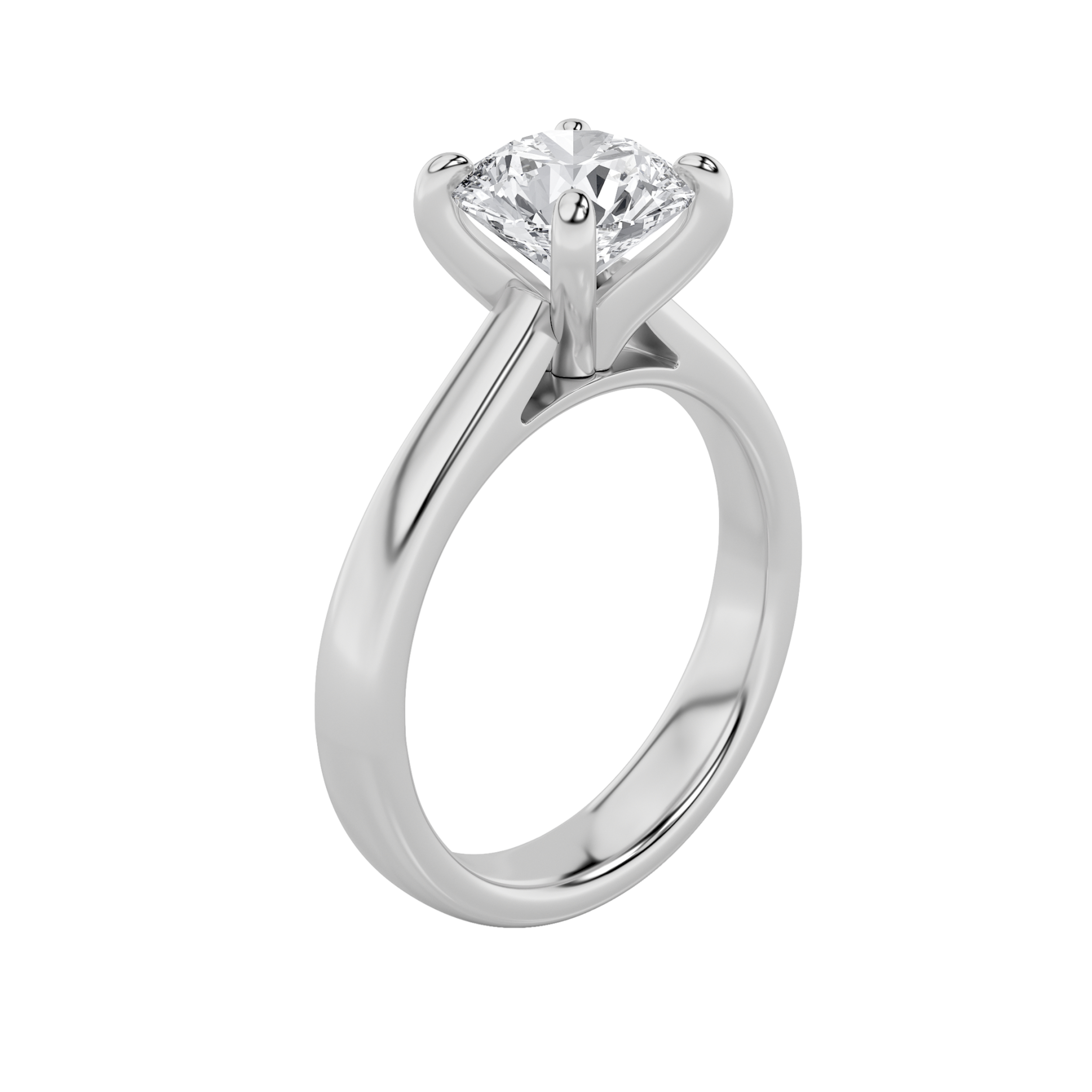 2.00 CT Round Diamond Ring in 14K White Gold