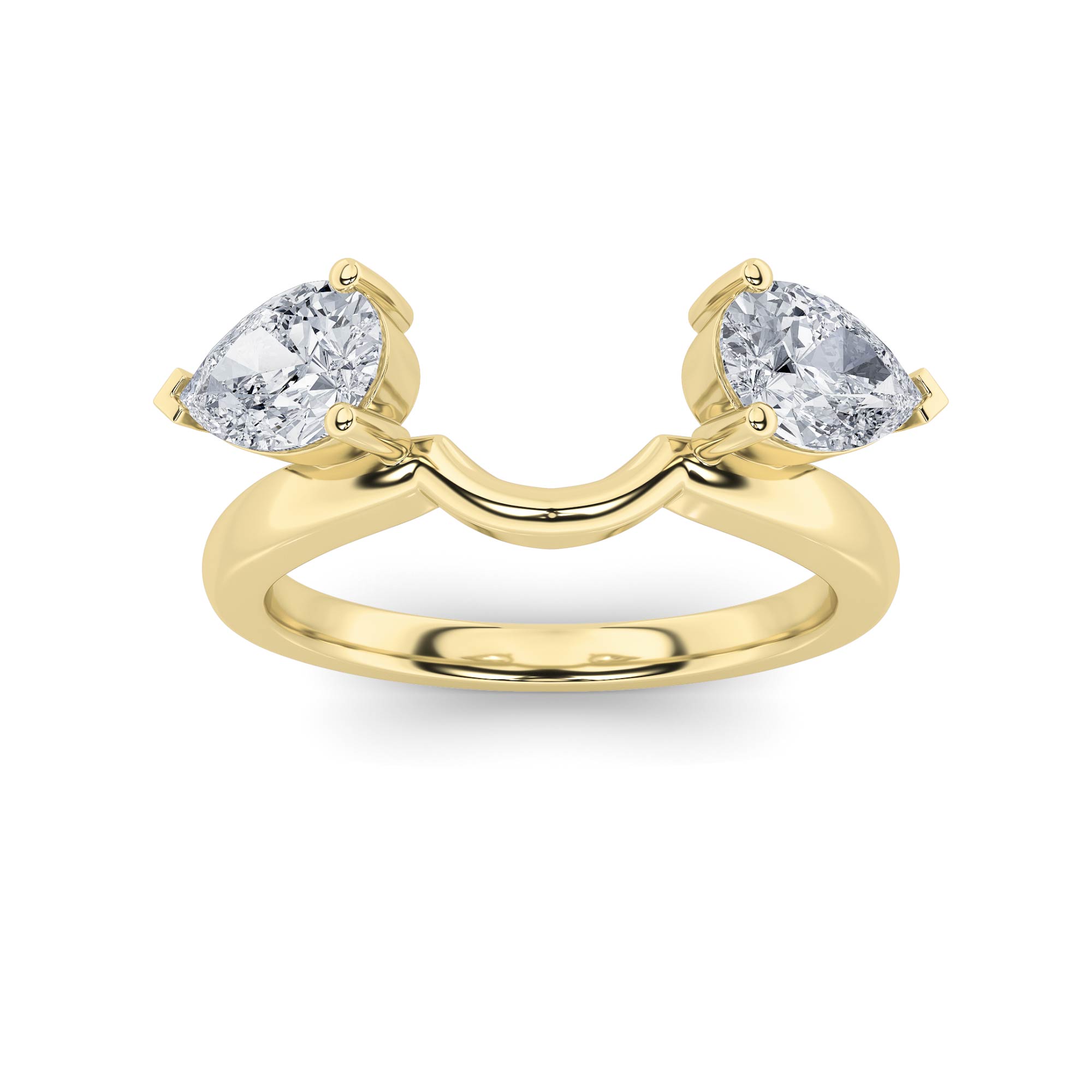 1.00 CT Pear Diamond Ring in 14K Yellow Gold